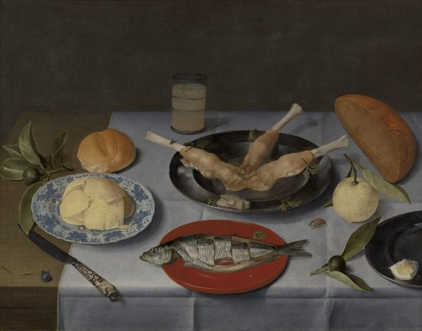 Breakfast piece by Jacob van Hulsdonck