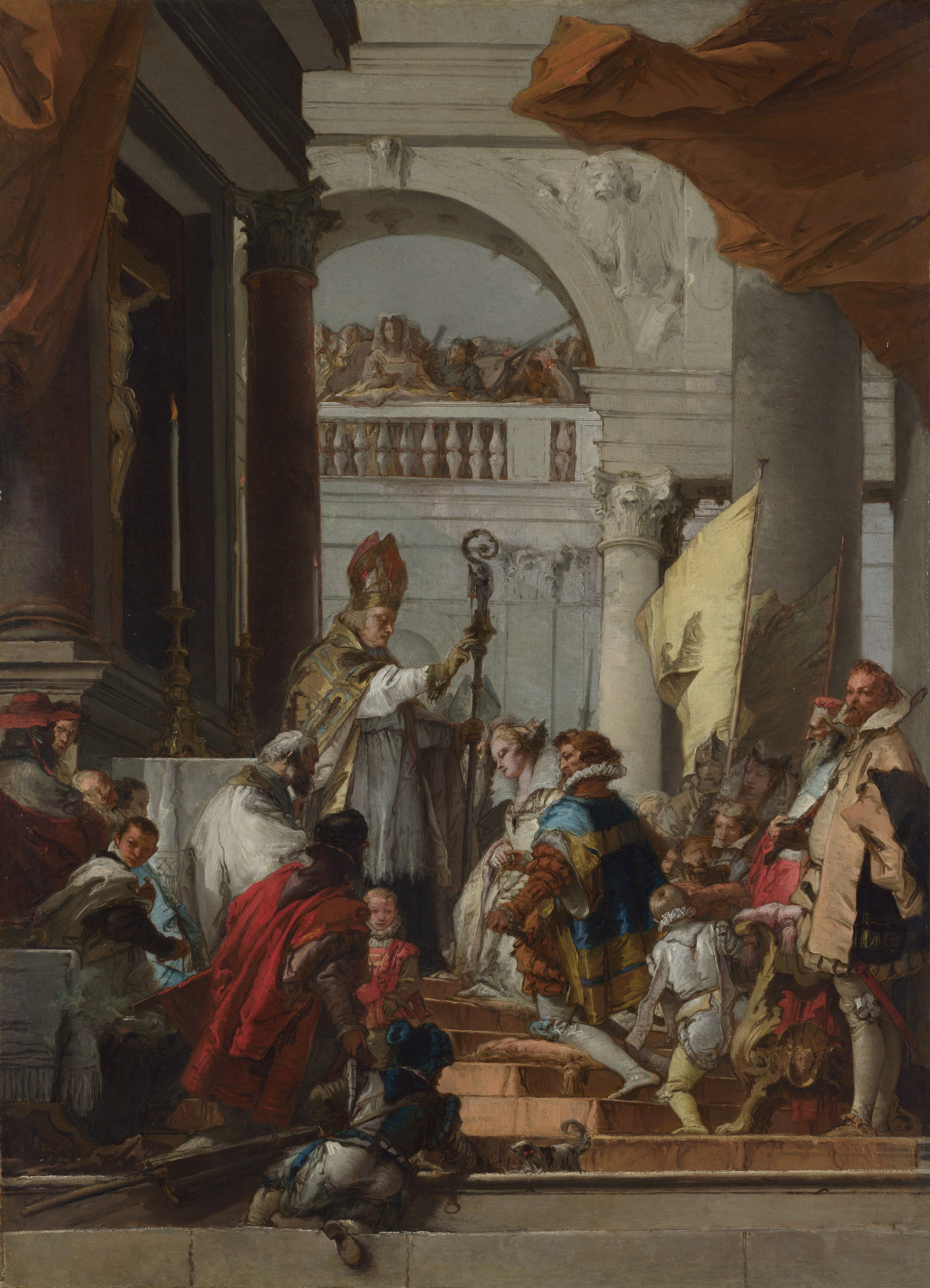 GTiepolo - The Marriage of Frederick Barbarossa and Beatrice of Burgundy (1753) (Dezoomified,AICleaned) by Giovanni Domenico Tiepolo