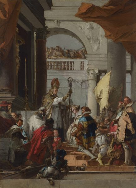 GTiepolo - The Marriage of Frederick Barbarossa and Beatrice of Burgundy (1753) (Dezoomified,AICleaned) by Giovanni Domenico Tiepolo