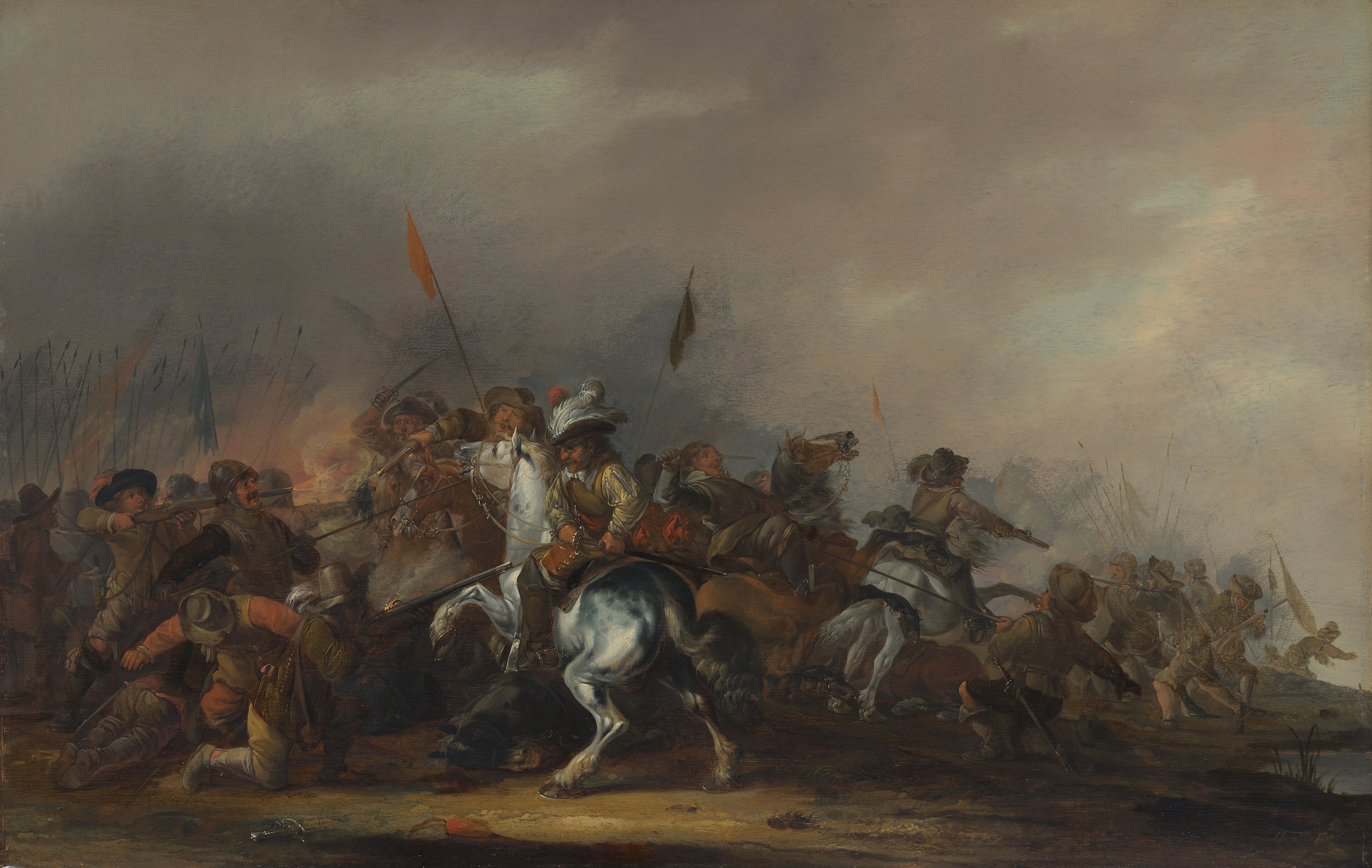 Cavalry attacked by Infantry by Jacob Weyer
