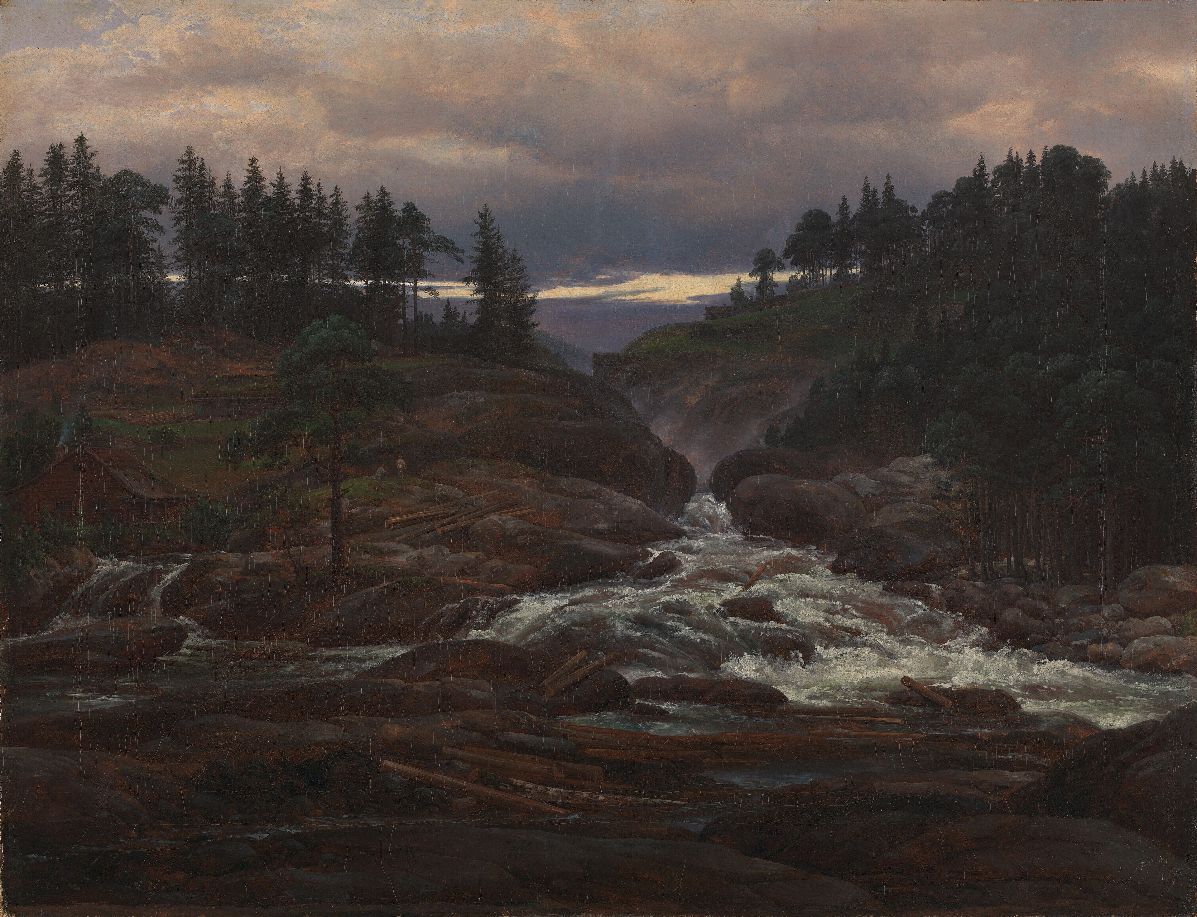 The Lower Falls of the Labrofoss by Johan Christian Dahl