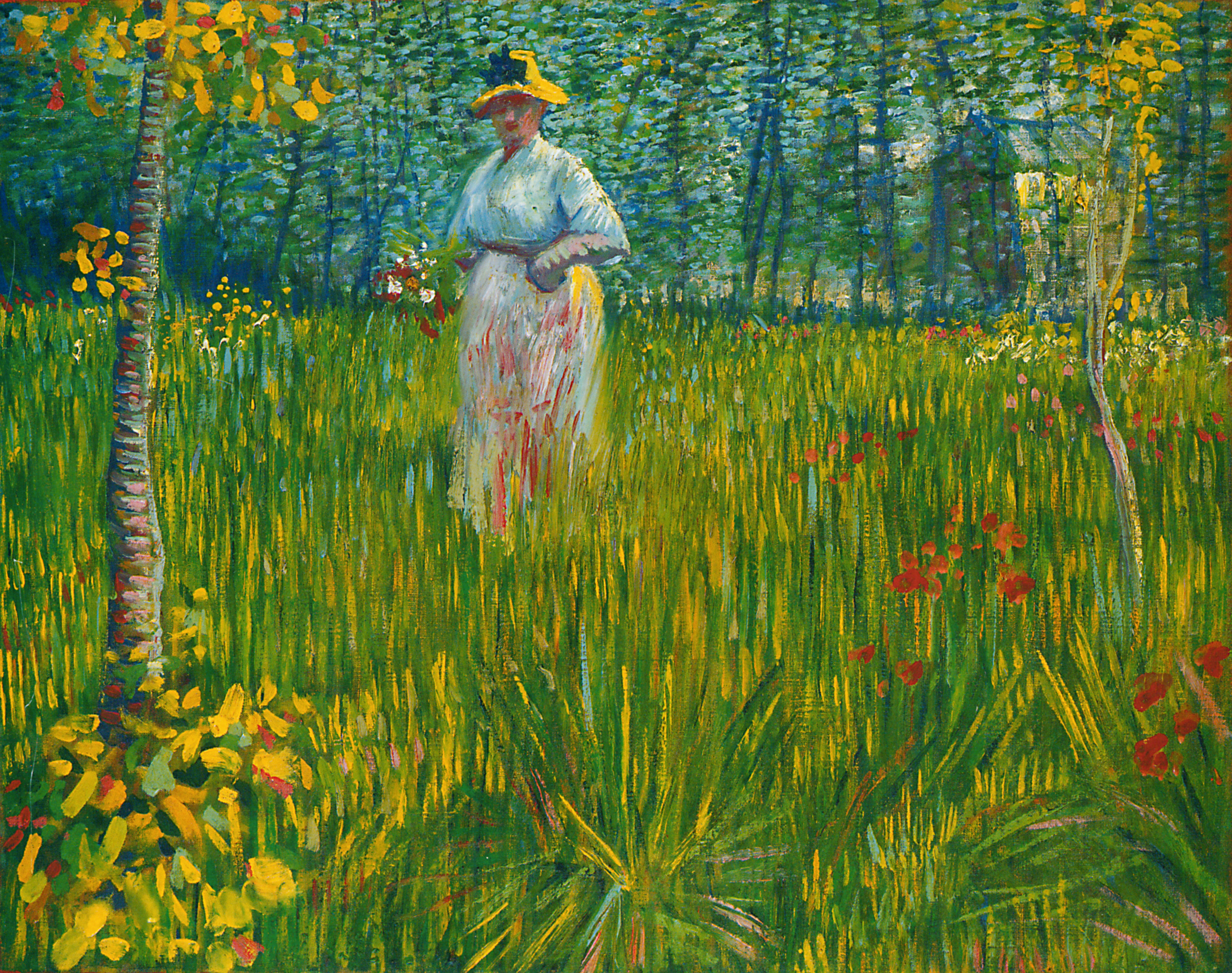 A Woman Walking in a Garden, 1887, by Vincent van Gogh