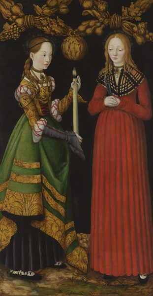 Saints Genevieve and Apollonia by Lucas Cranach the Elder