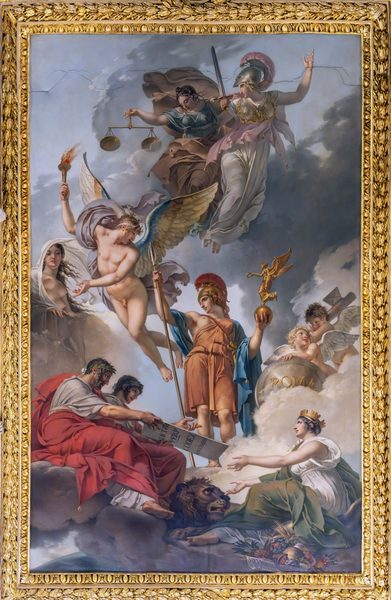 La Terre recevant des empereurs Adrien et Justinien le code des lois romaines dictées par la Nature, la Justice et la Sagesse. - Charles Meynier (1803) - version 2 by Terragio67