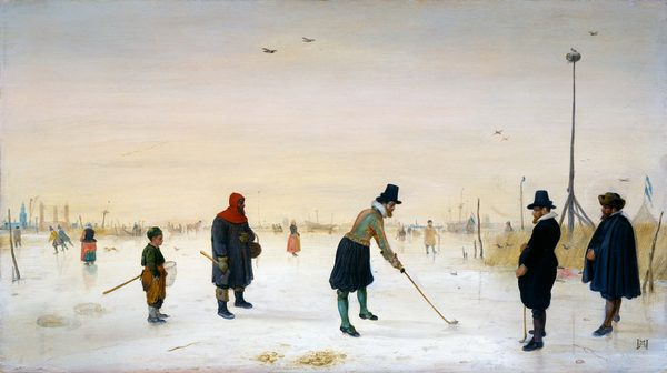 Colf players on the ice by Hendrick Avercamp