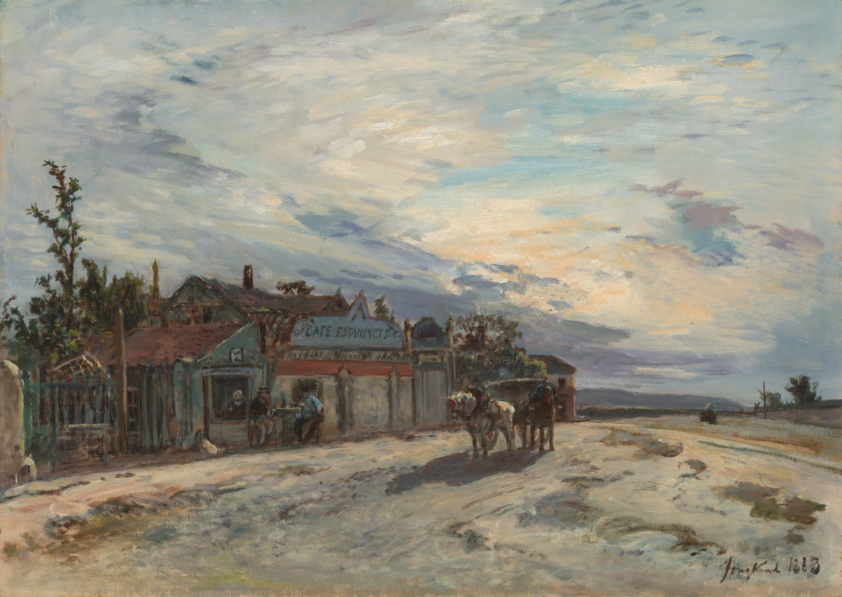 A work made of oil on canvas.