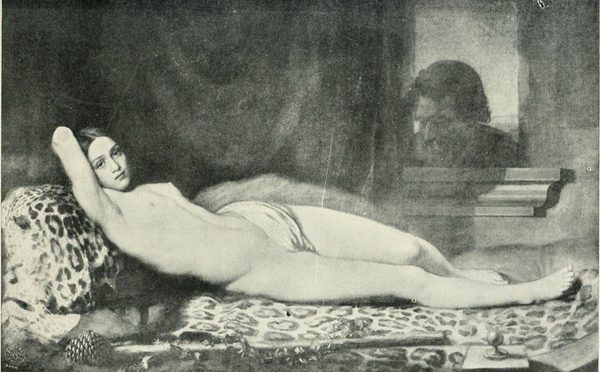Nude Girl on a Panther Skin by Félix Trutat