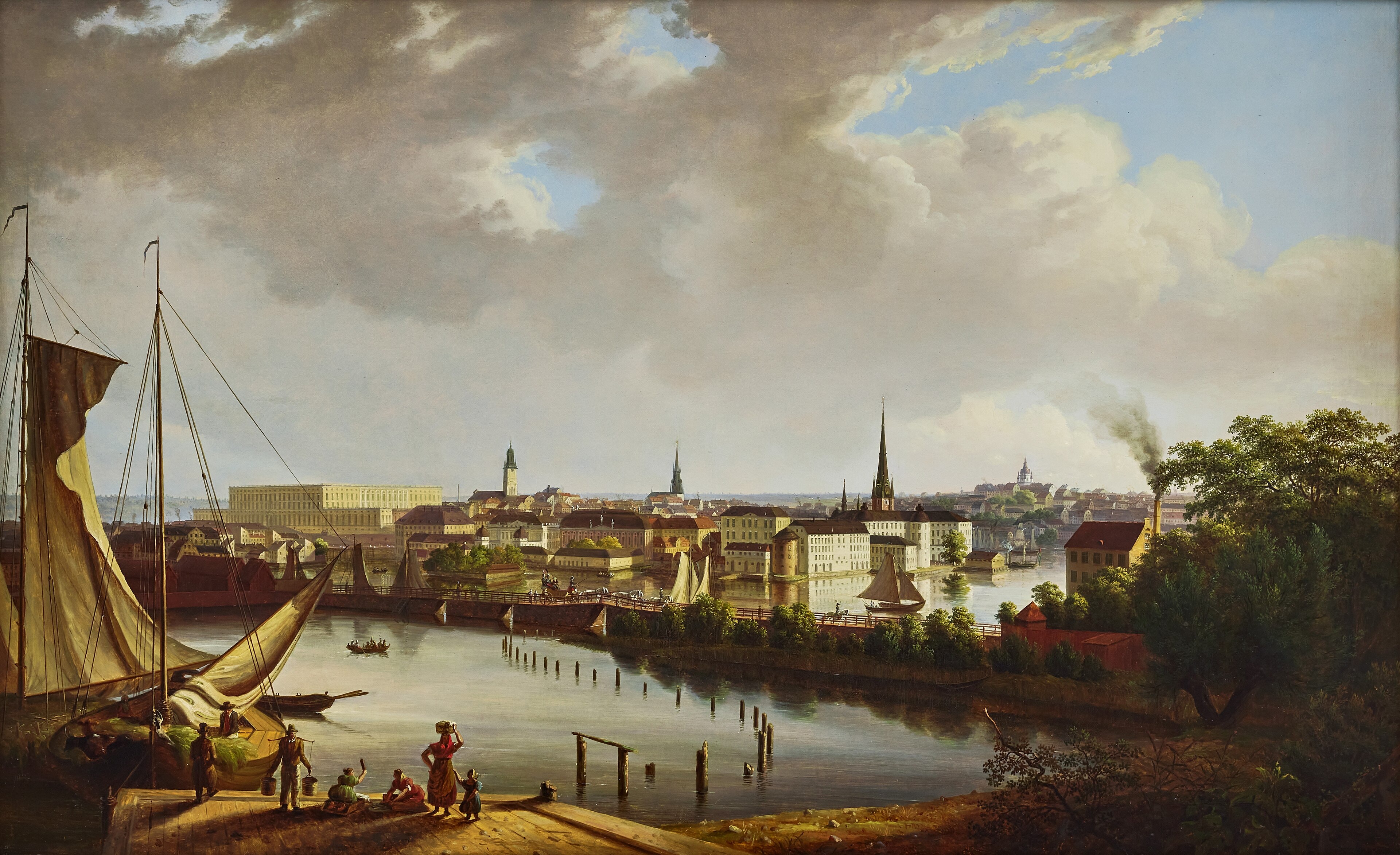 Vy av Stockholm från Kungsholmen by Thomas Fearnley