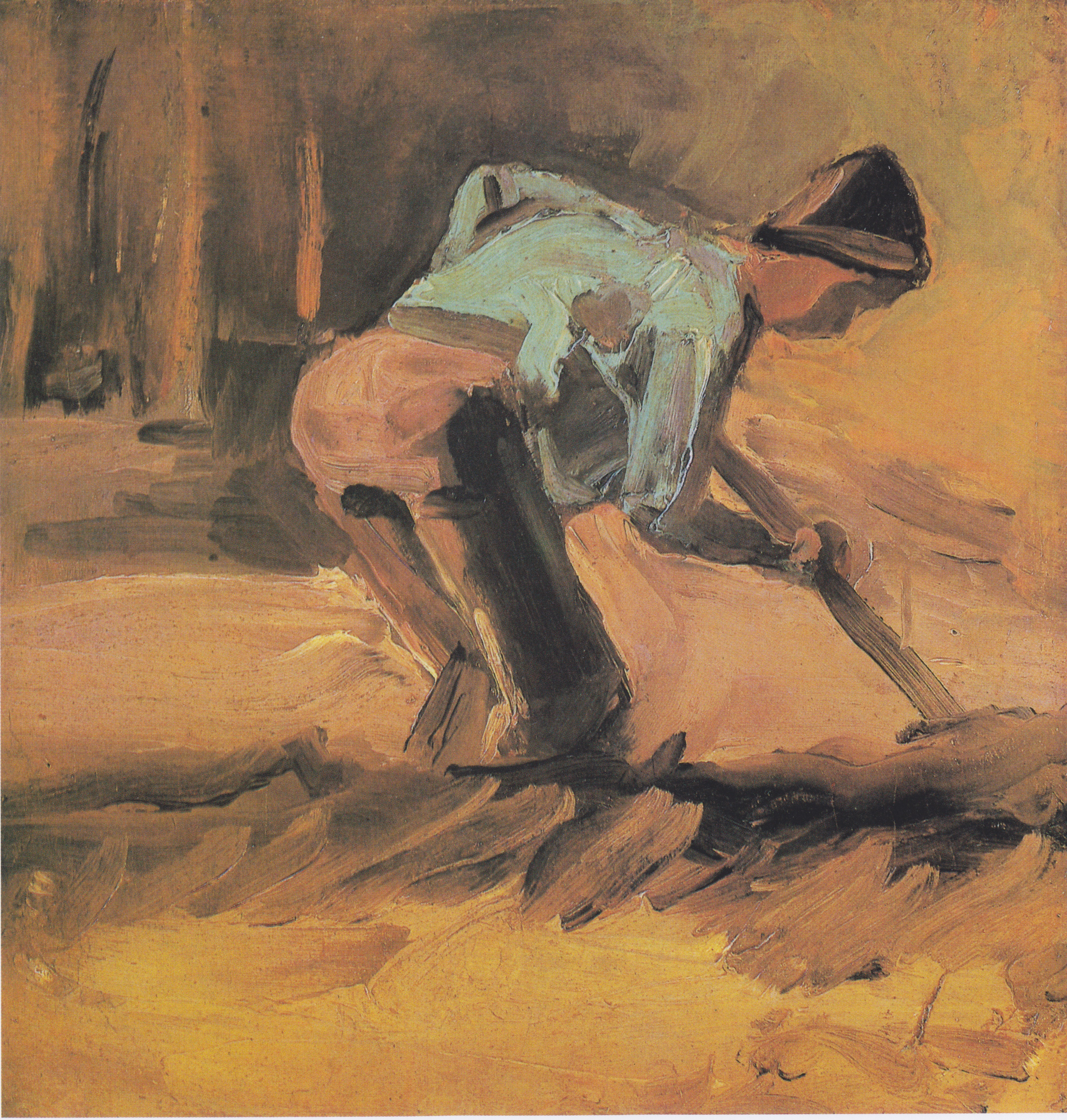 Peasant digging, 1882, by Vincent van Gogh