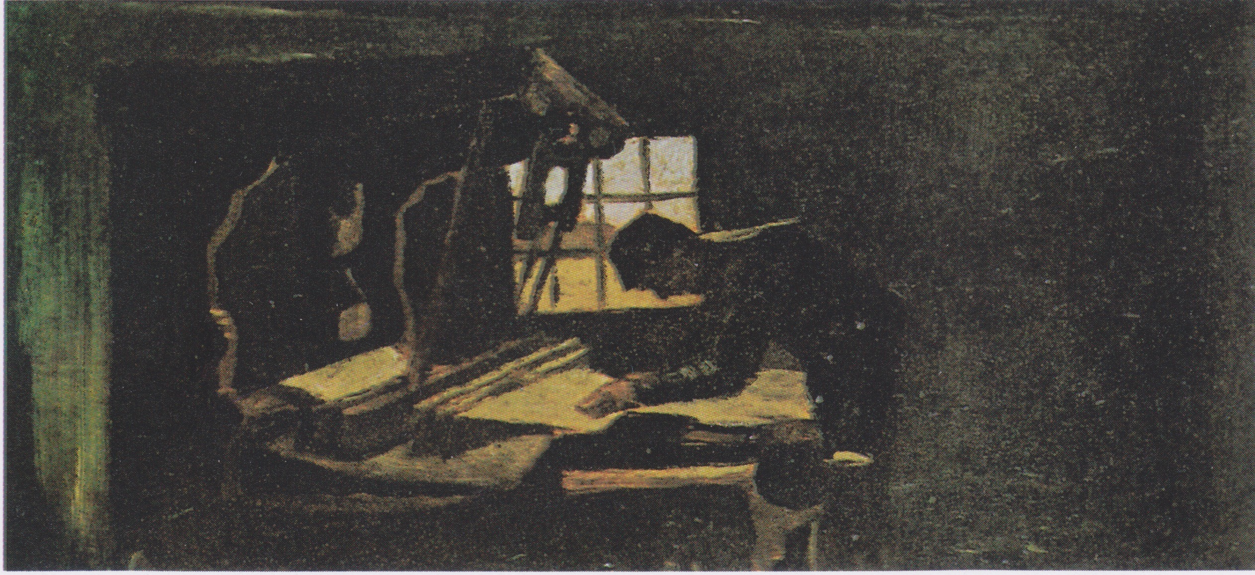 Weaver Arranging Threads, 1884-05, by Vincent van Gogh