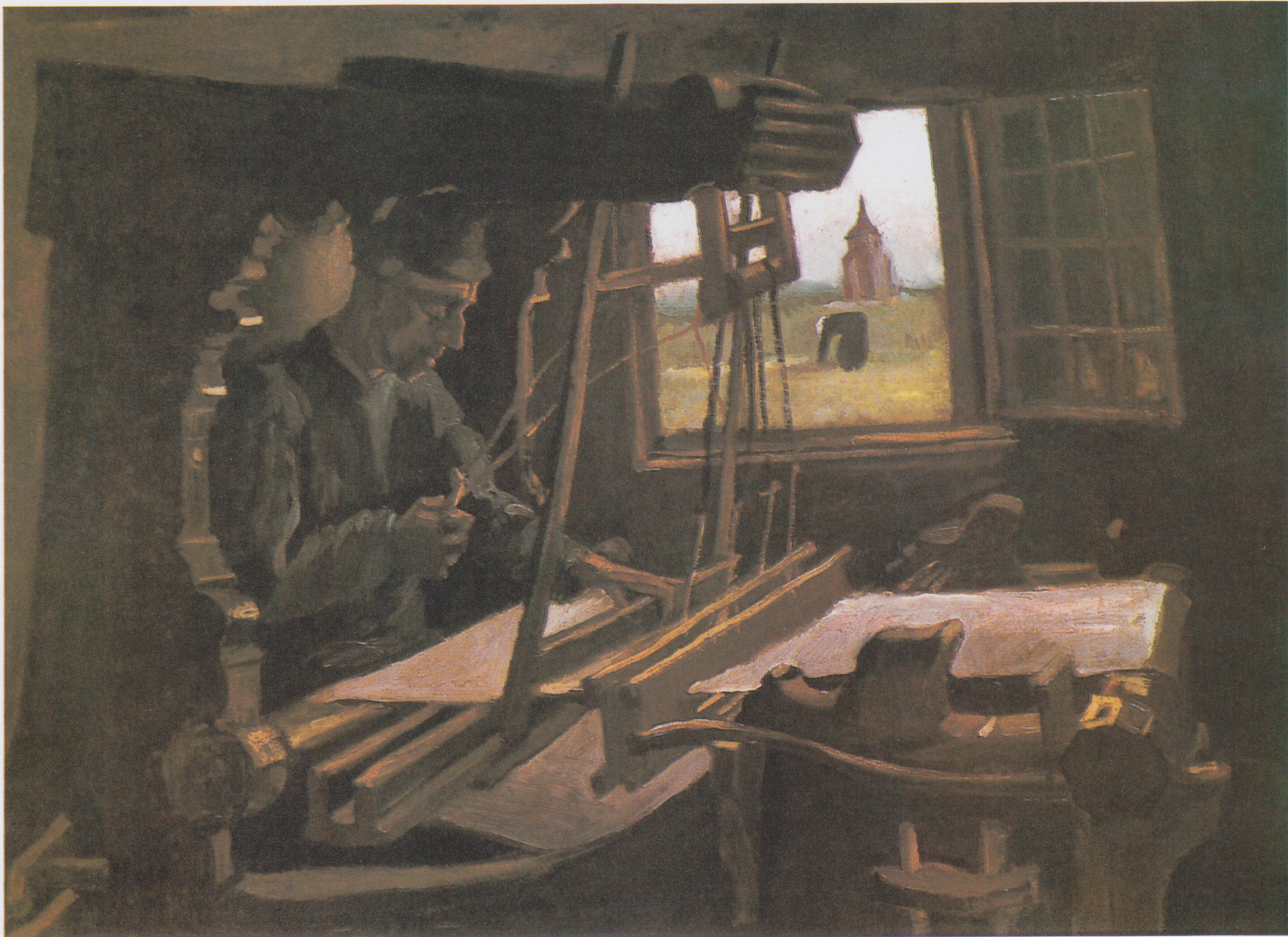 Weaver Near an Open Window, 1884, by Vincent van Gogh
