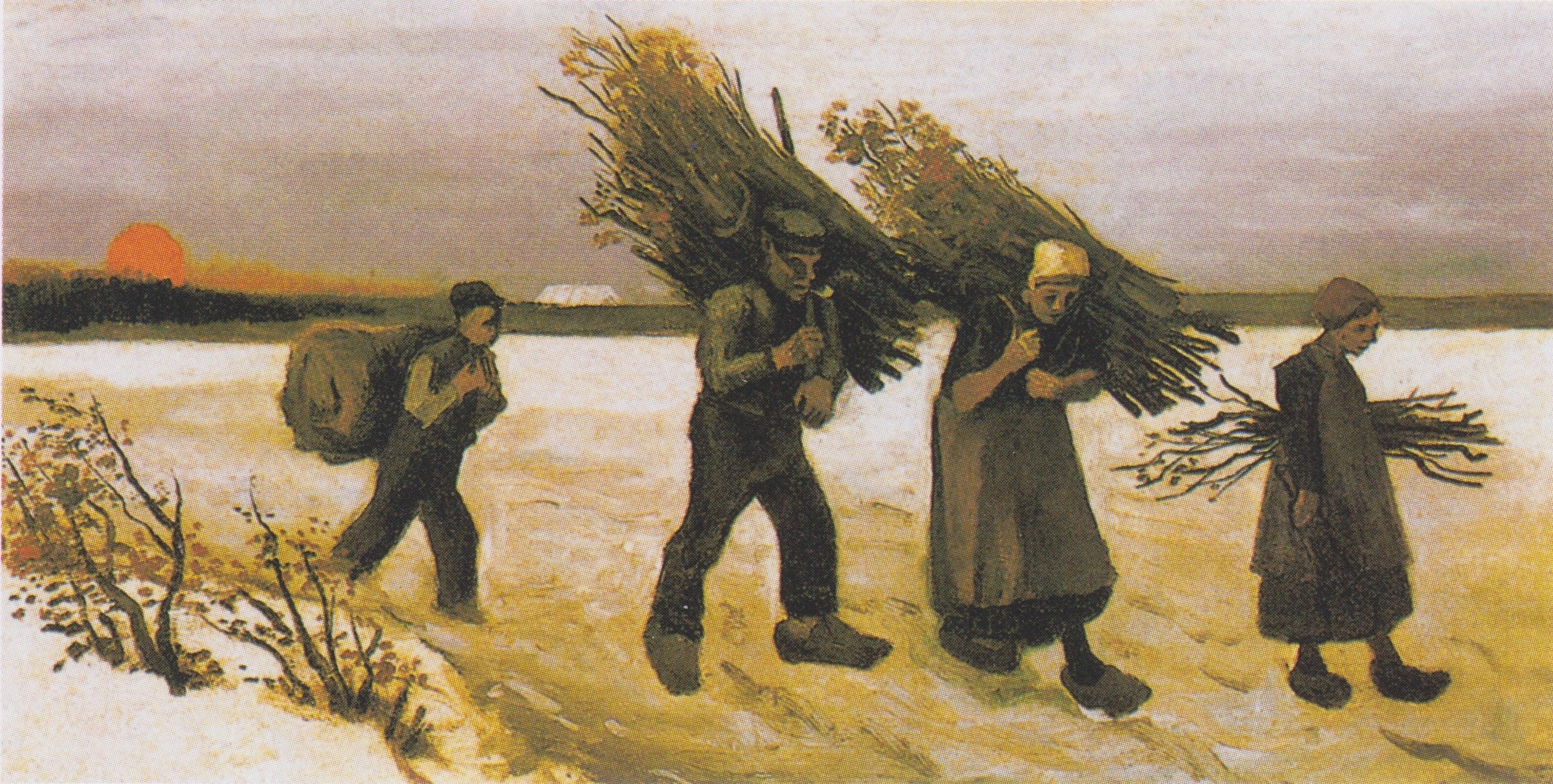 Wood Gatherers in the Snow, 1884-09, by Vincent van Gogh