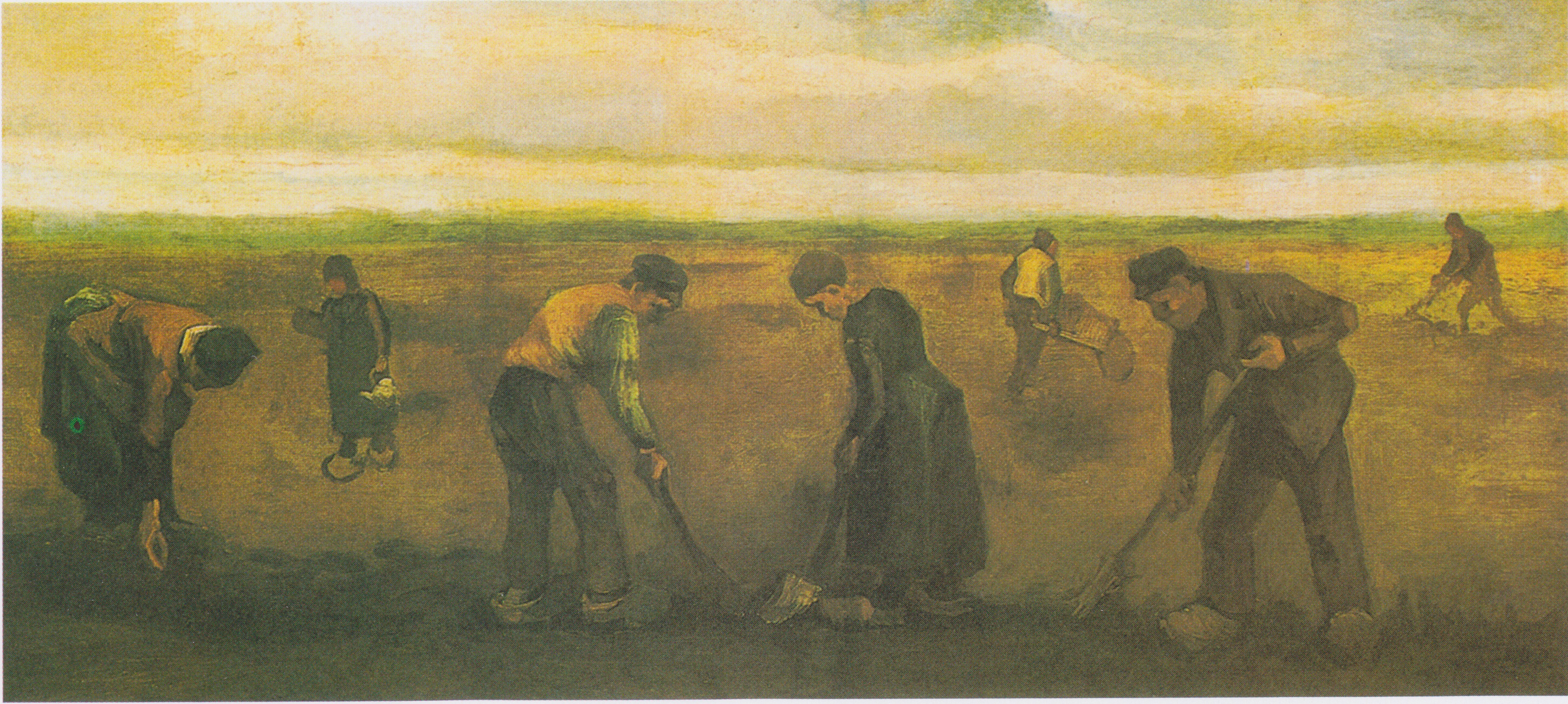 Peasants Planting Potatoes, 1884, by Vincent van Gogh