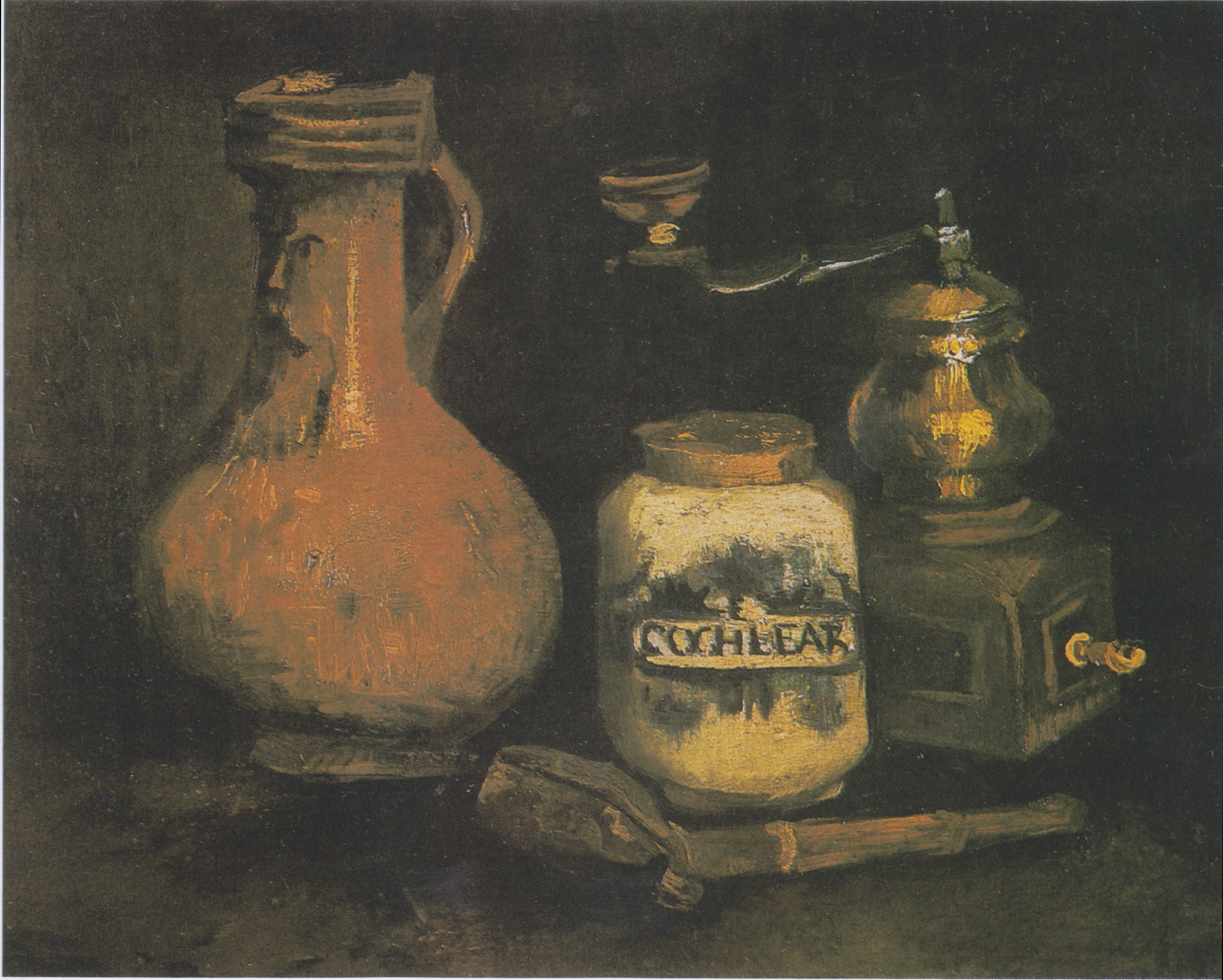 Still life with a Bearded-Man Jar, 180s 1884-11, by Vincent van Gogh