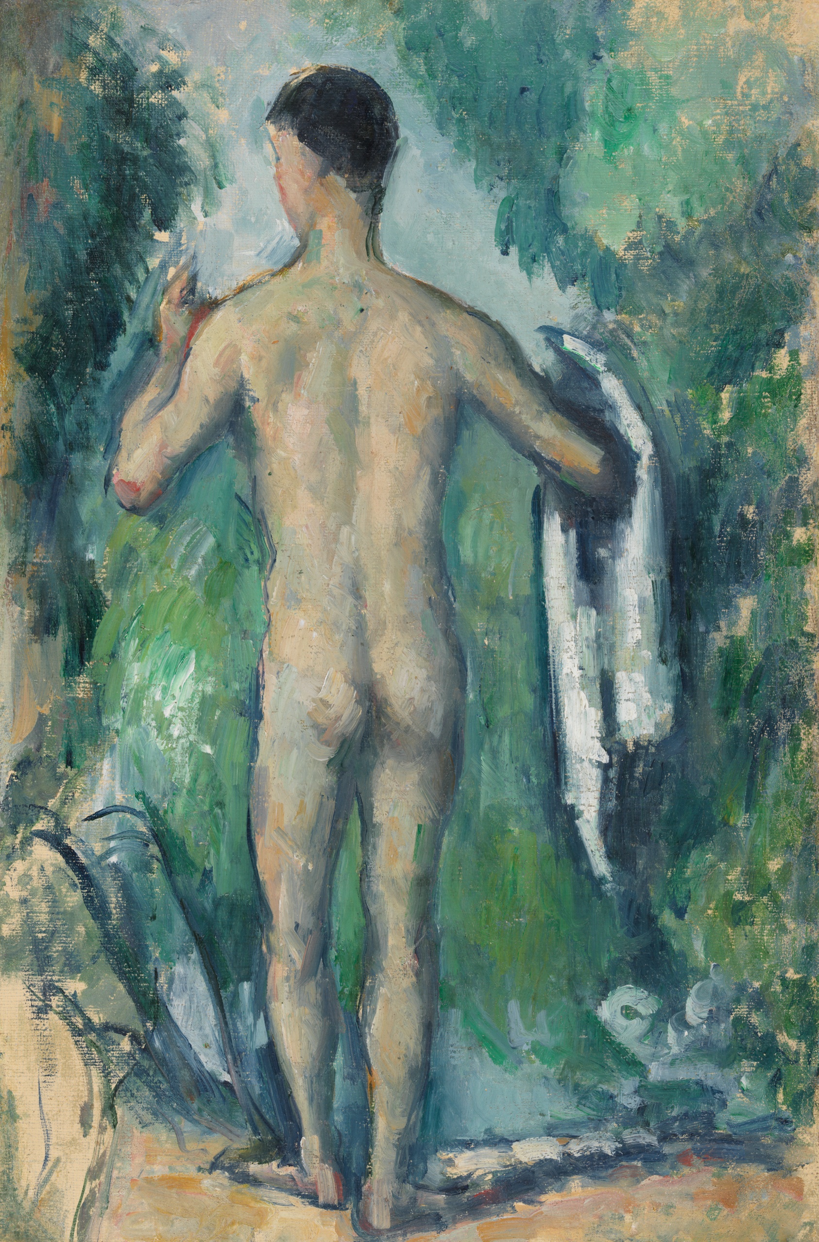 A work made of oil on canvas.