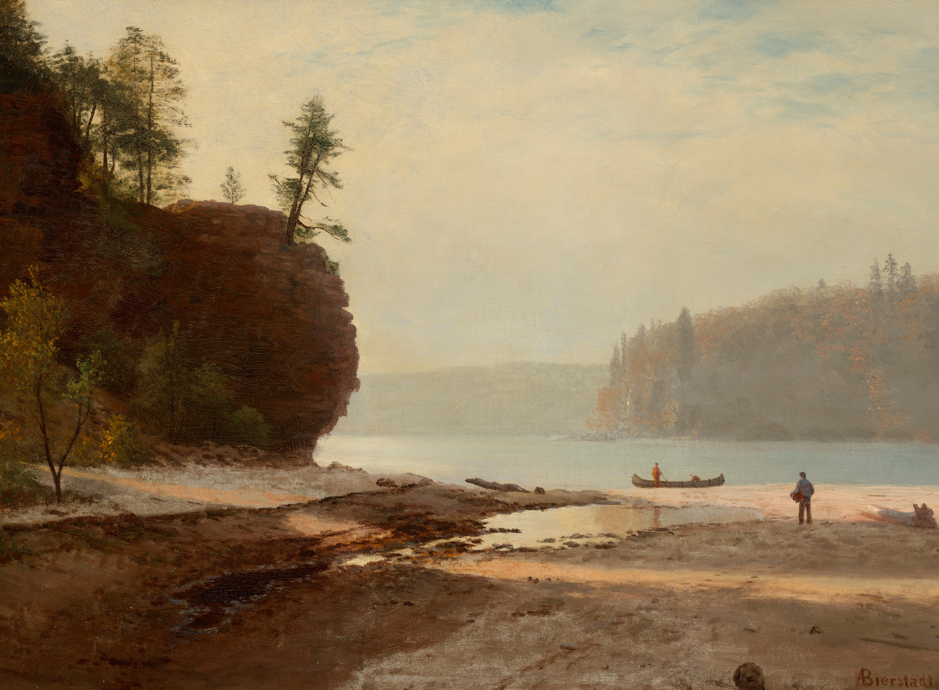 On the Wisconsin River, near Milwaukee by Albert Bierstadt