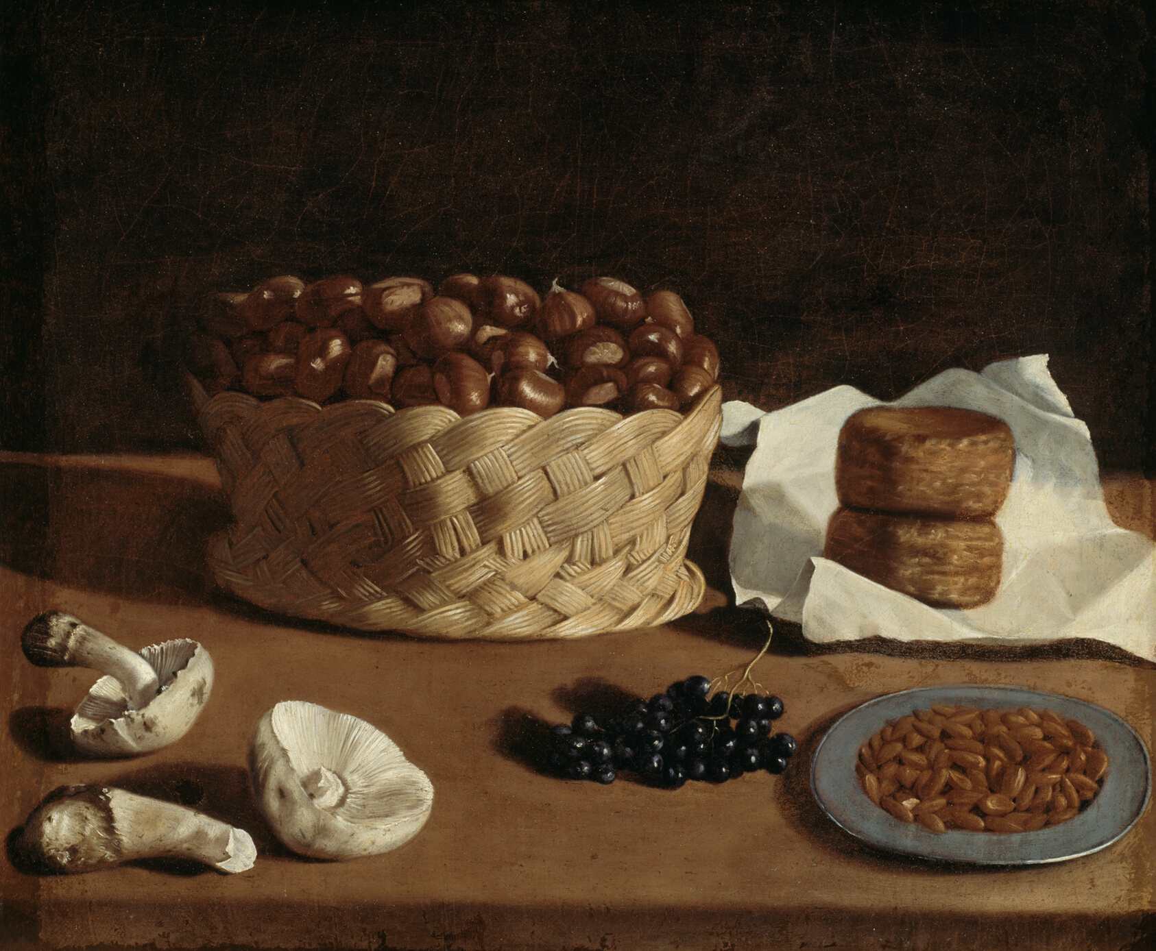 A work made of oil on canvas.