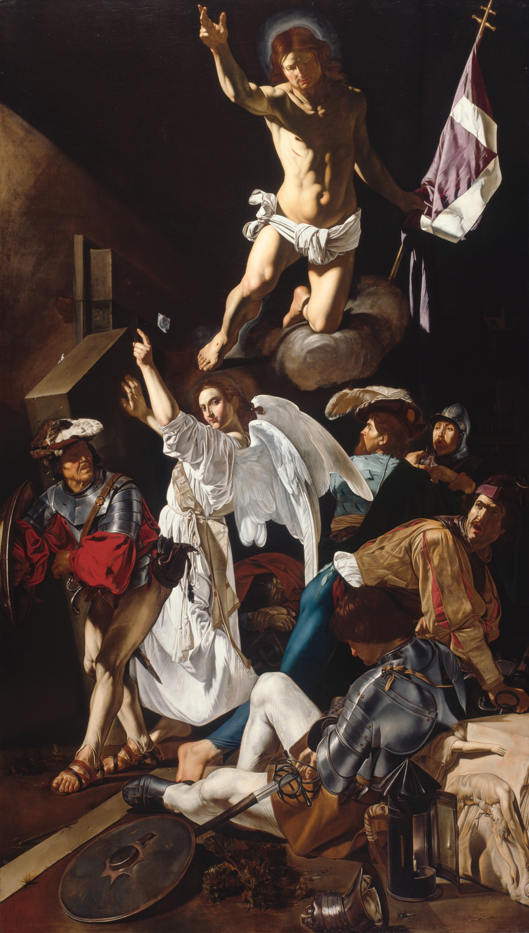 A work made of oil on canvas.