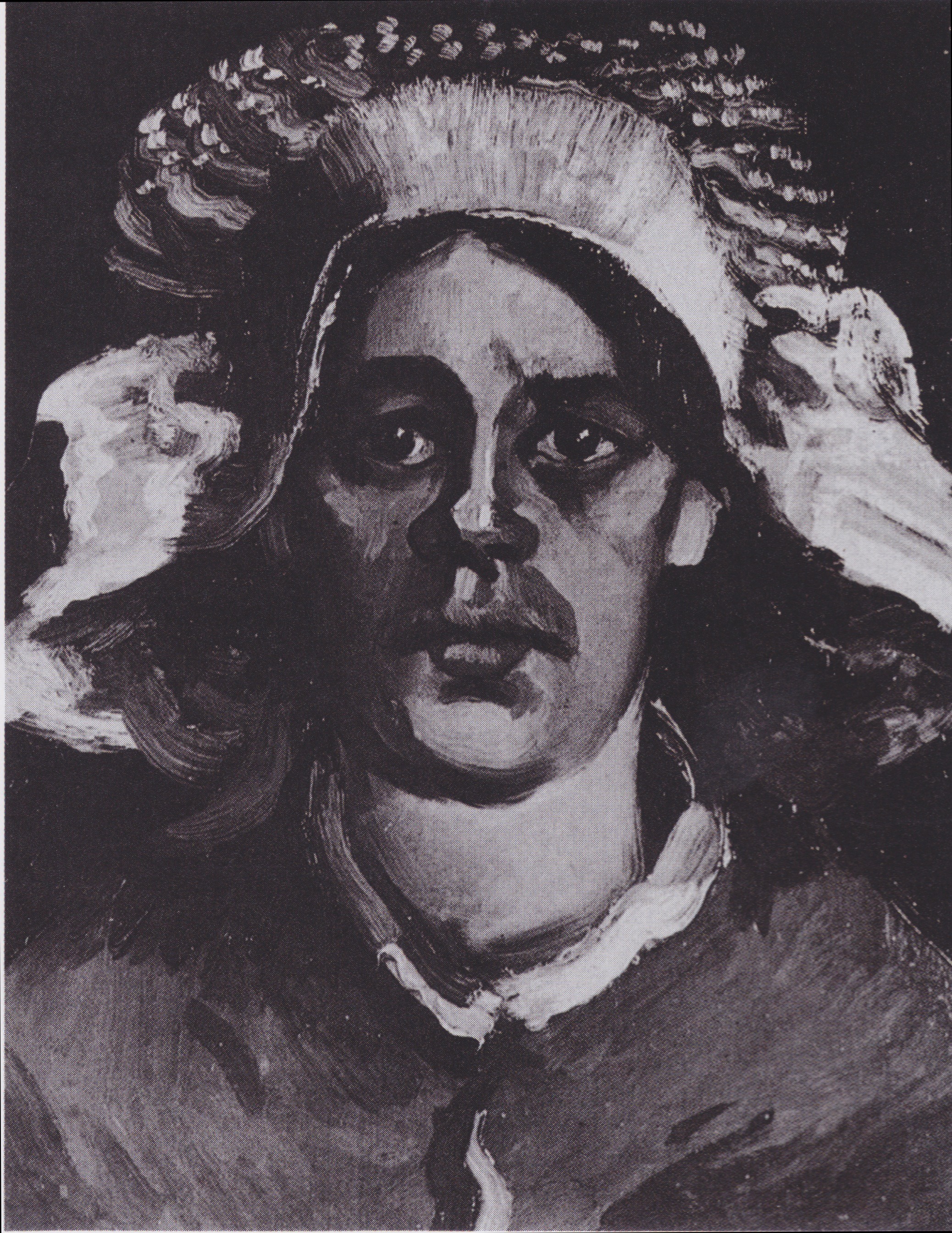 Gordina de Groot, Head, 1885-03, by Vincent van Gogh