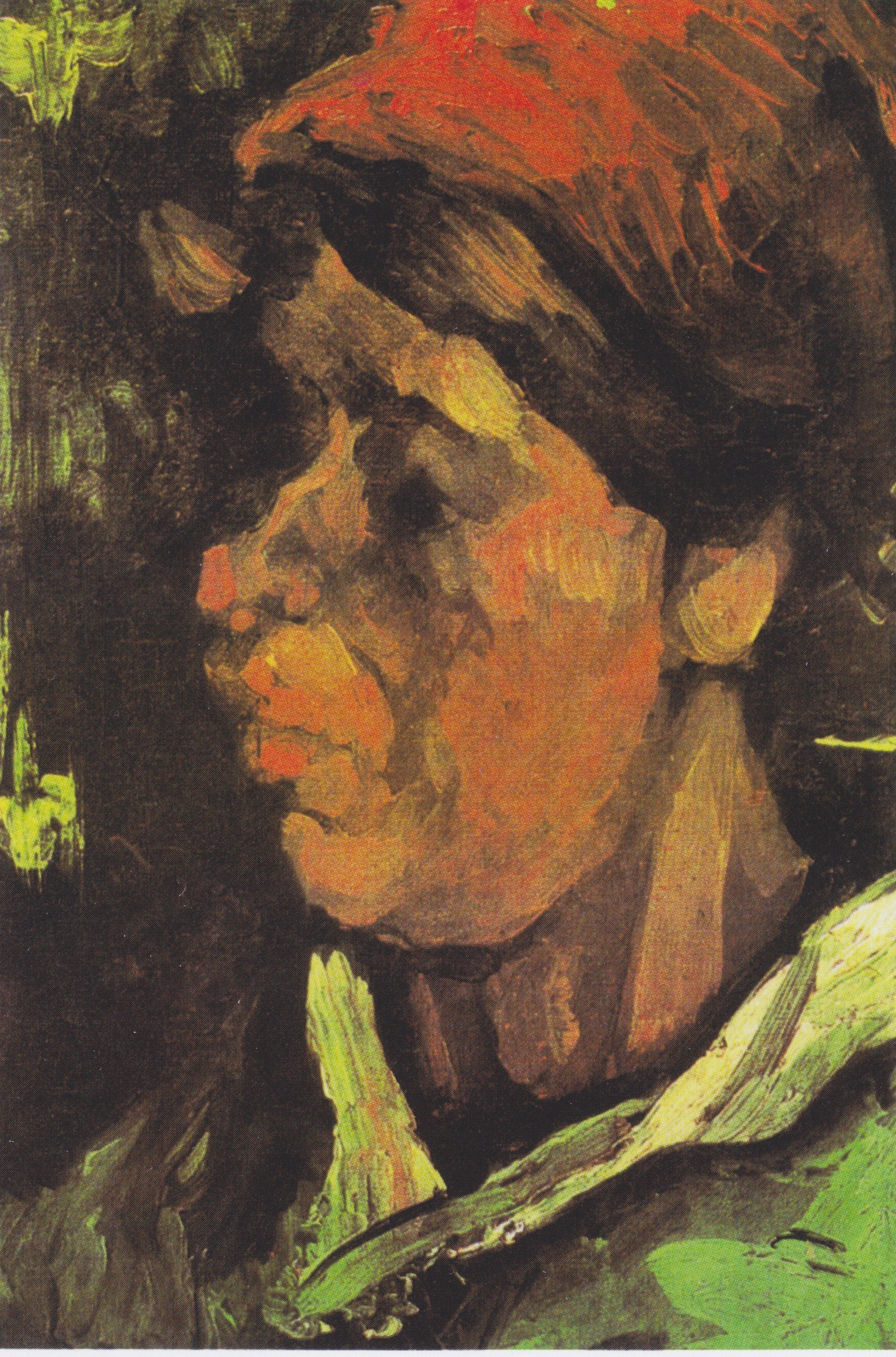 Head of a Peasant Woman with Dark Cap, 1885-03, by Vincent van Gogh