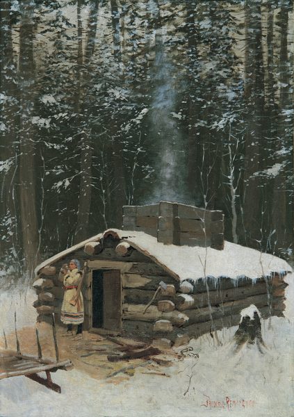 Antoine's Cabin by Frederic Remington