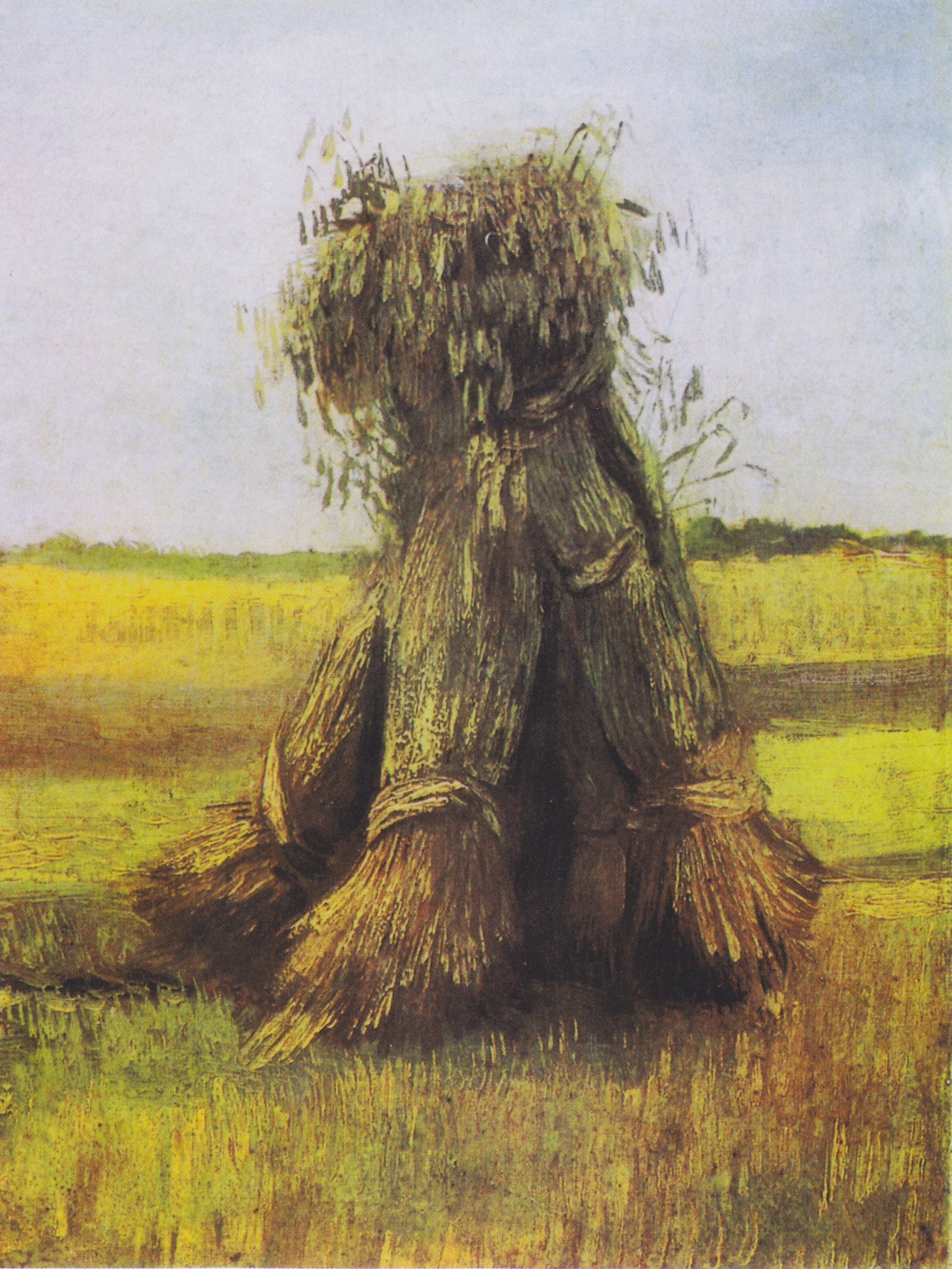 Sheaves of Wheat in a Field, 1885-08, by Vincent van Gogh