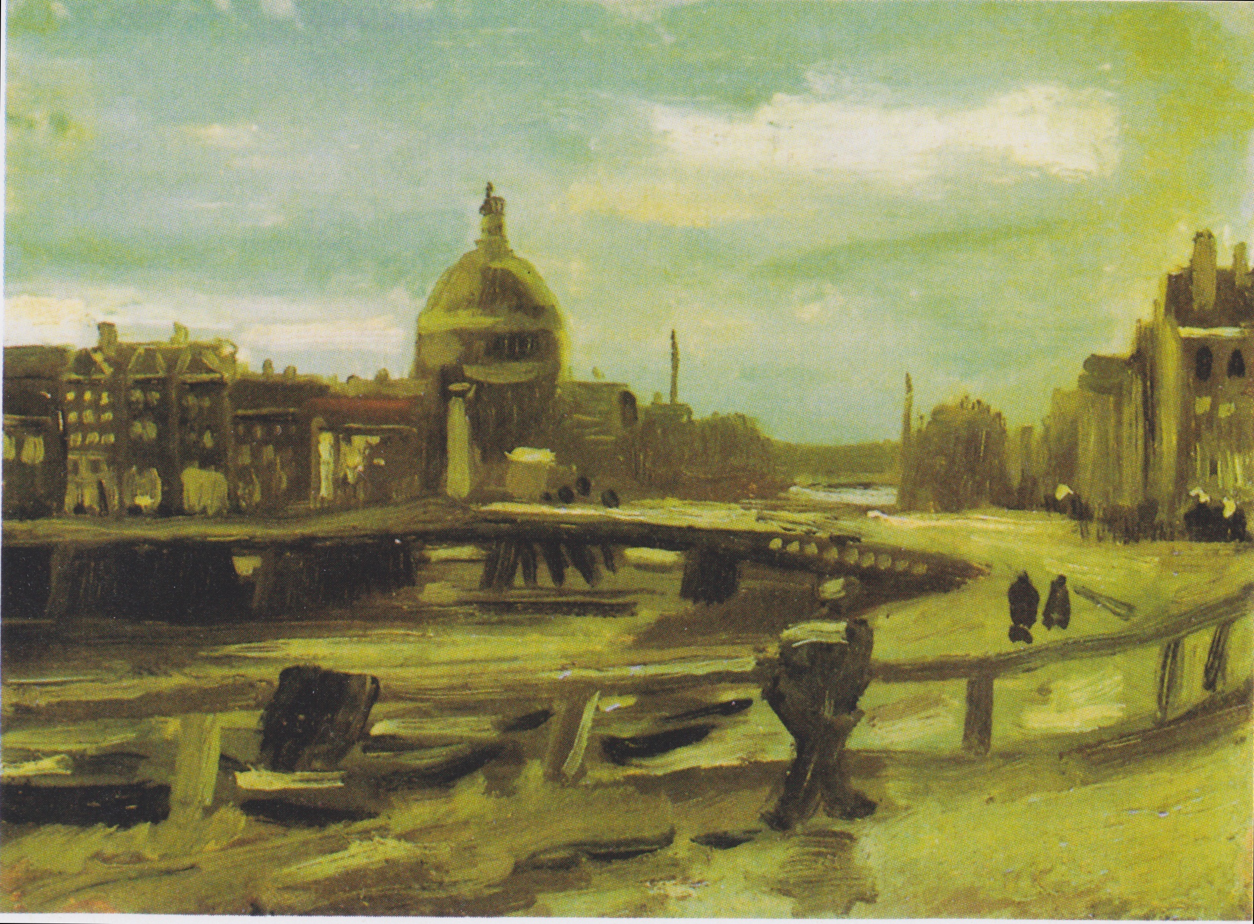 View of Amsterdam from Central Station, 1885-10, by Vincent van Gogh