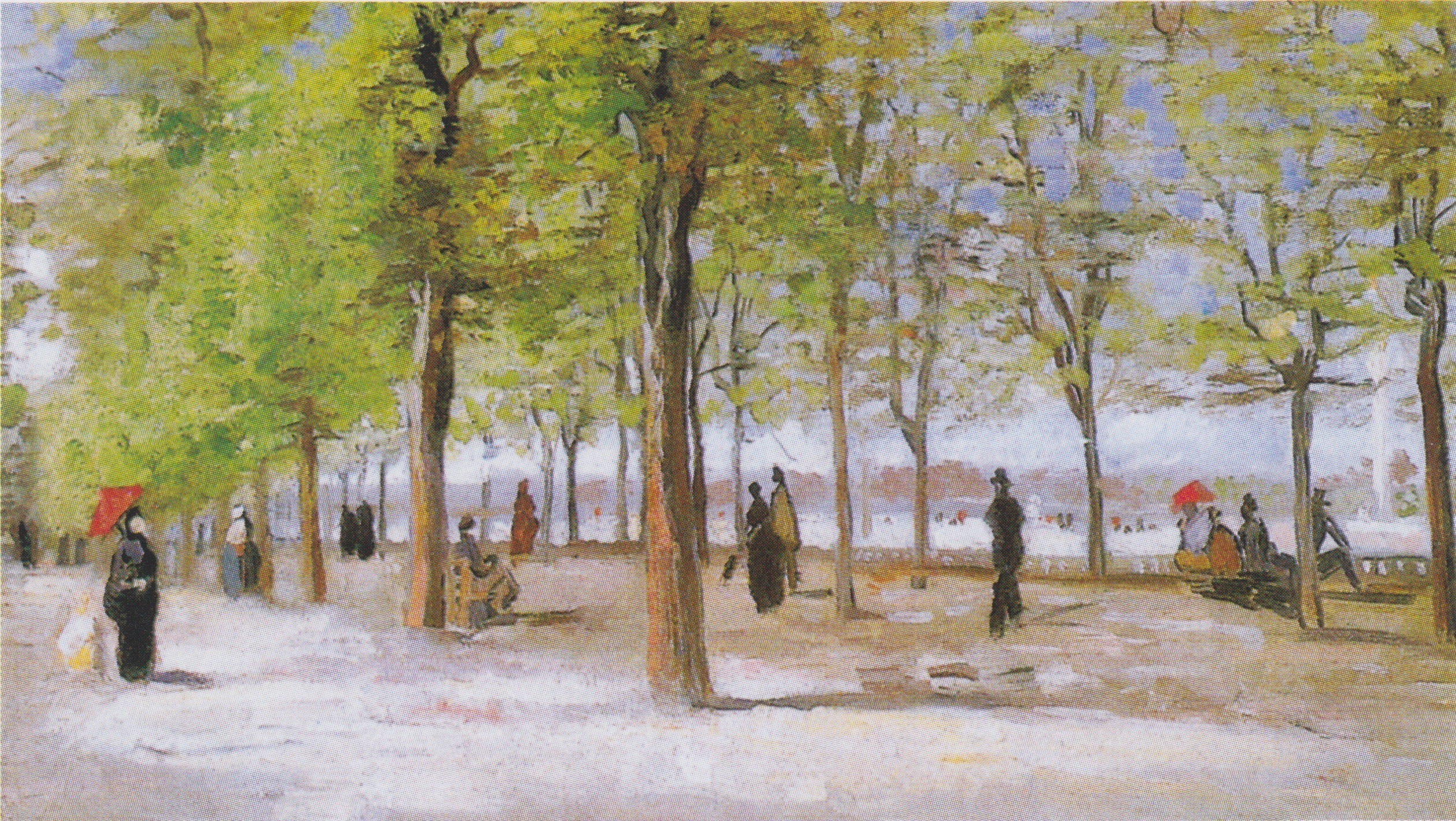 Terrace in the Luxembourg Gardens, 1886-06 1886-07, by Vincent van Gogh
