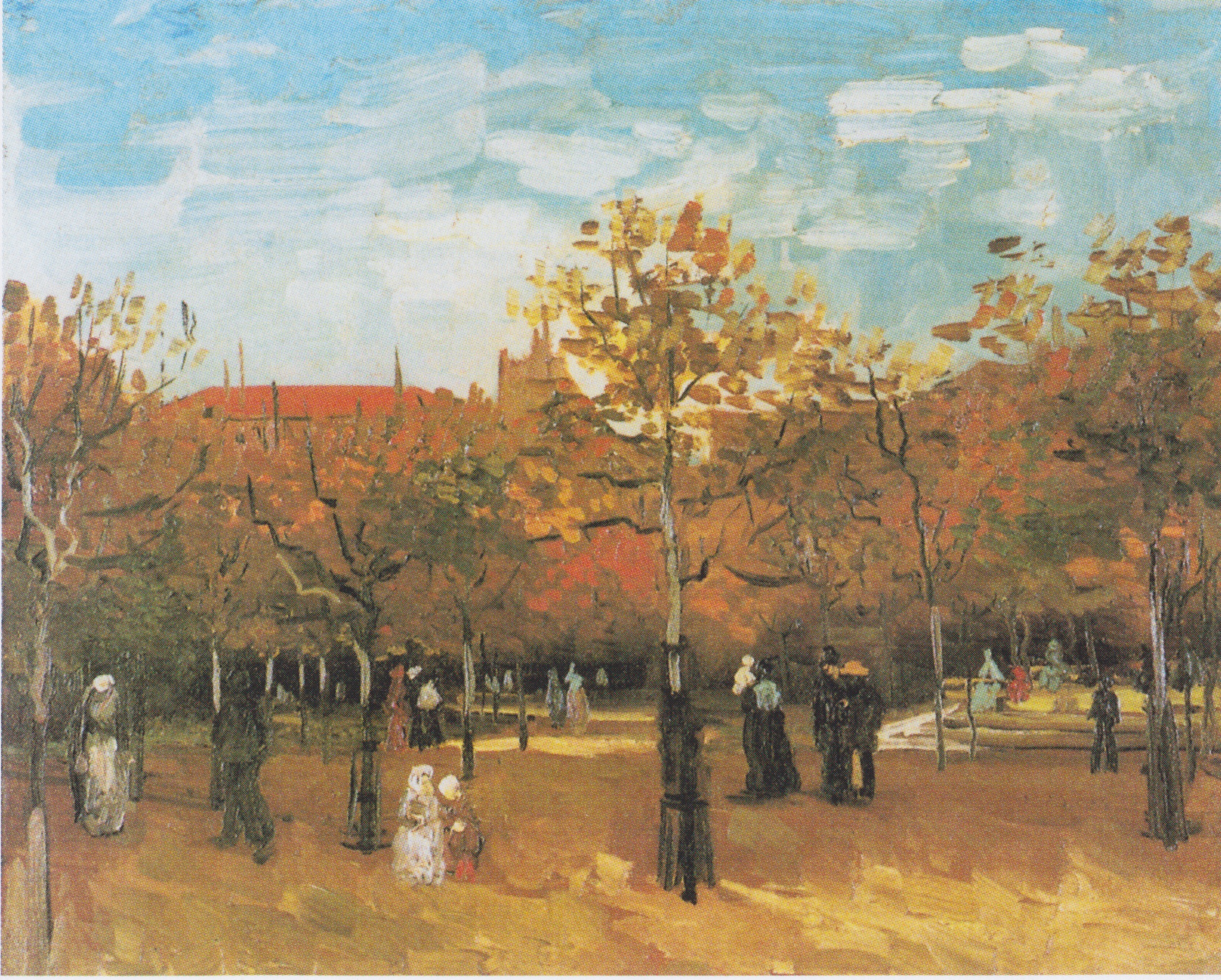 People Walking in a Park, 1886, by Vincent van Gogh