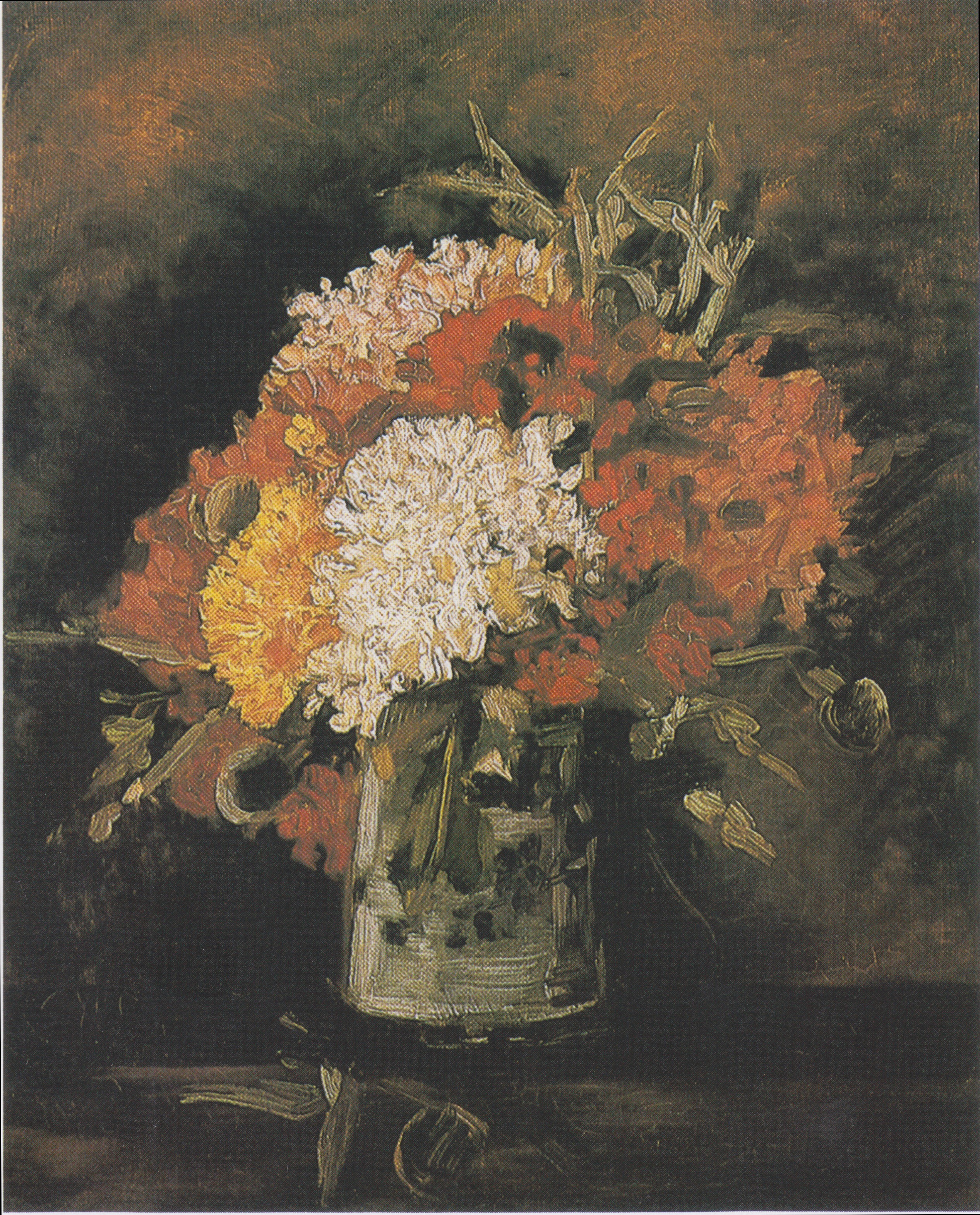 Vase with Carnations, 1886, by Vincent van Gogh