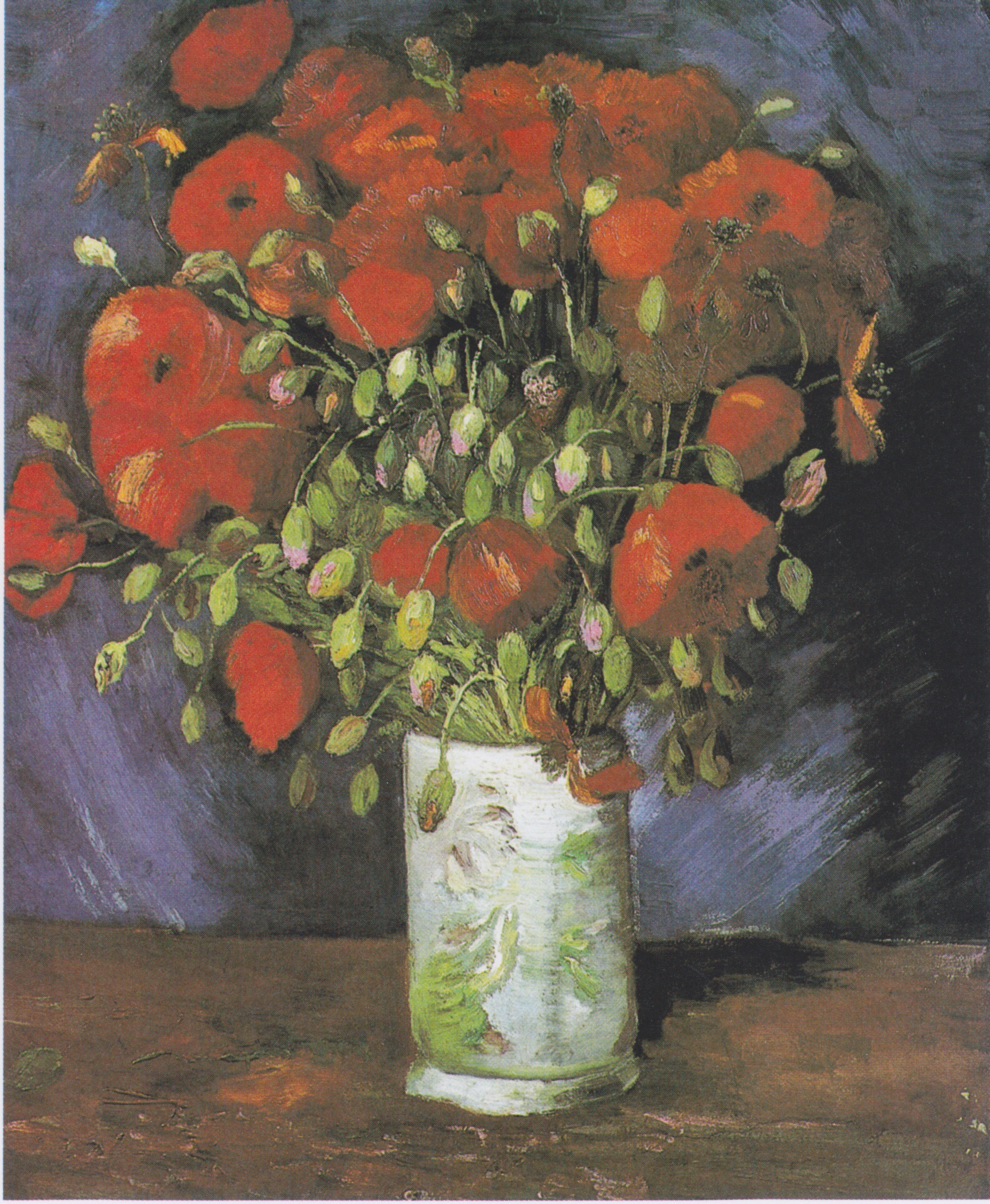 Vase with Red Poppies, 1886, by Vincent van Gogh