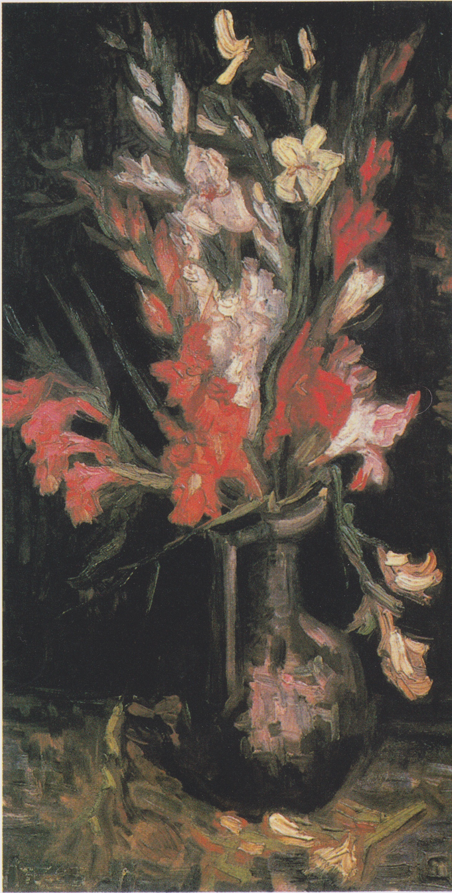 Vase with Red Gladioli, 1886, by Vincent van Gogh