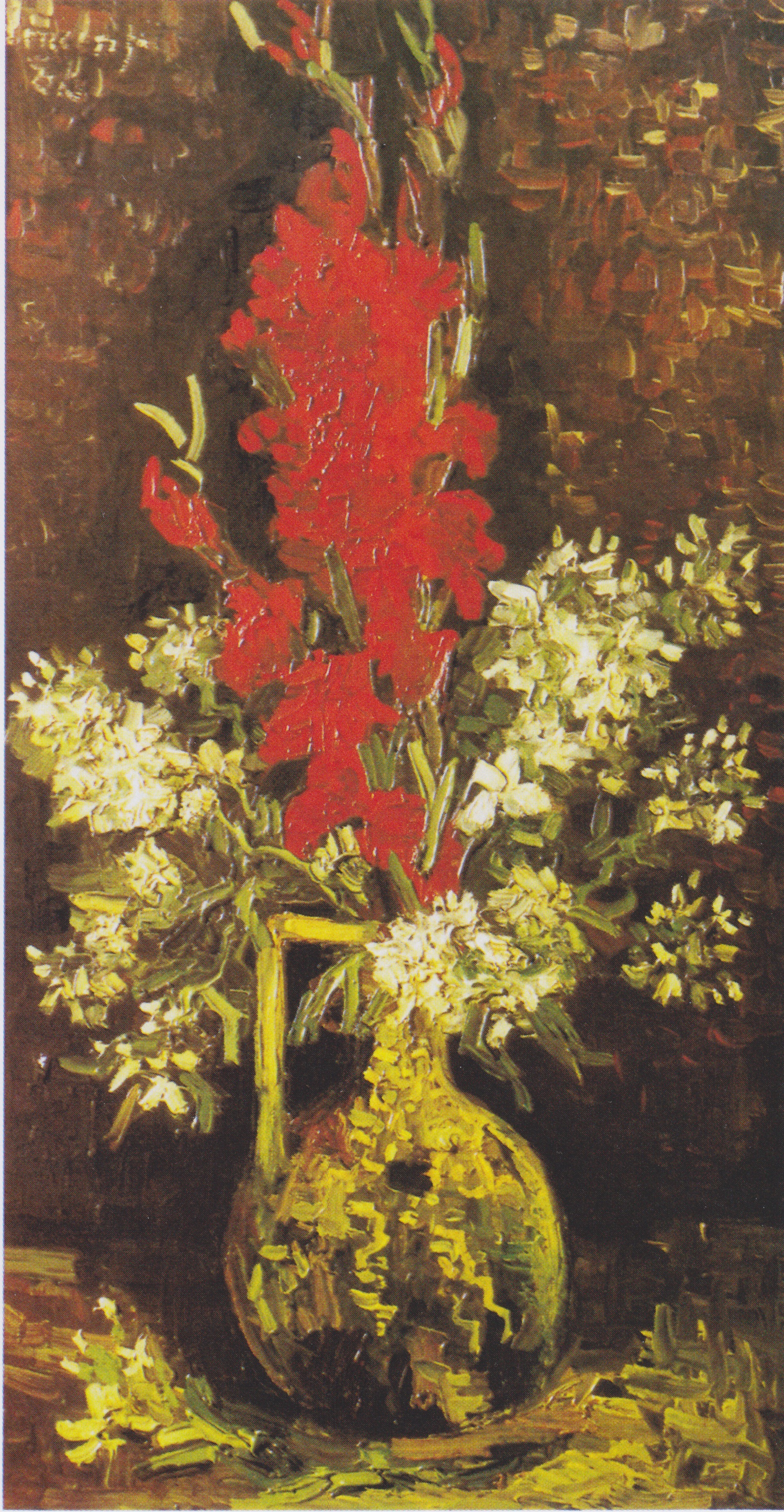 Vase with Red and White Flowers, 1886, by Vincent van Gogh