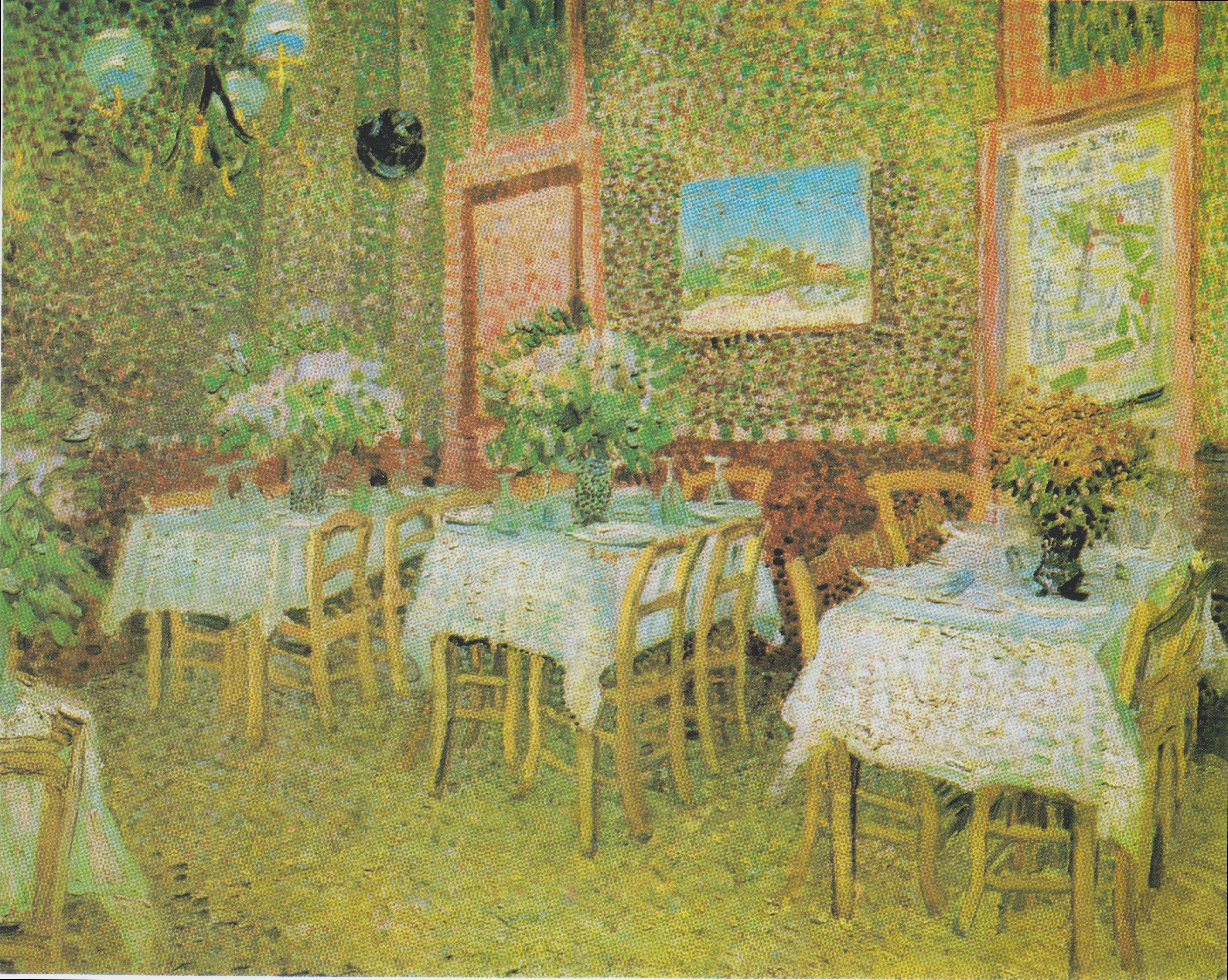 Interior of a restaurant, 1887, by Vincent van Gogh