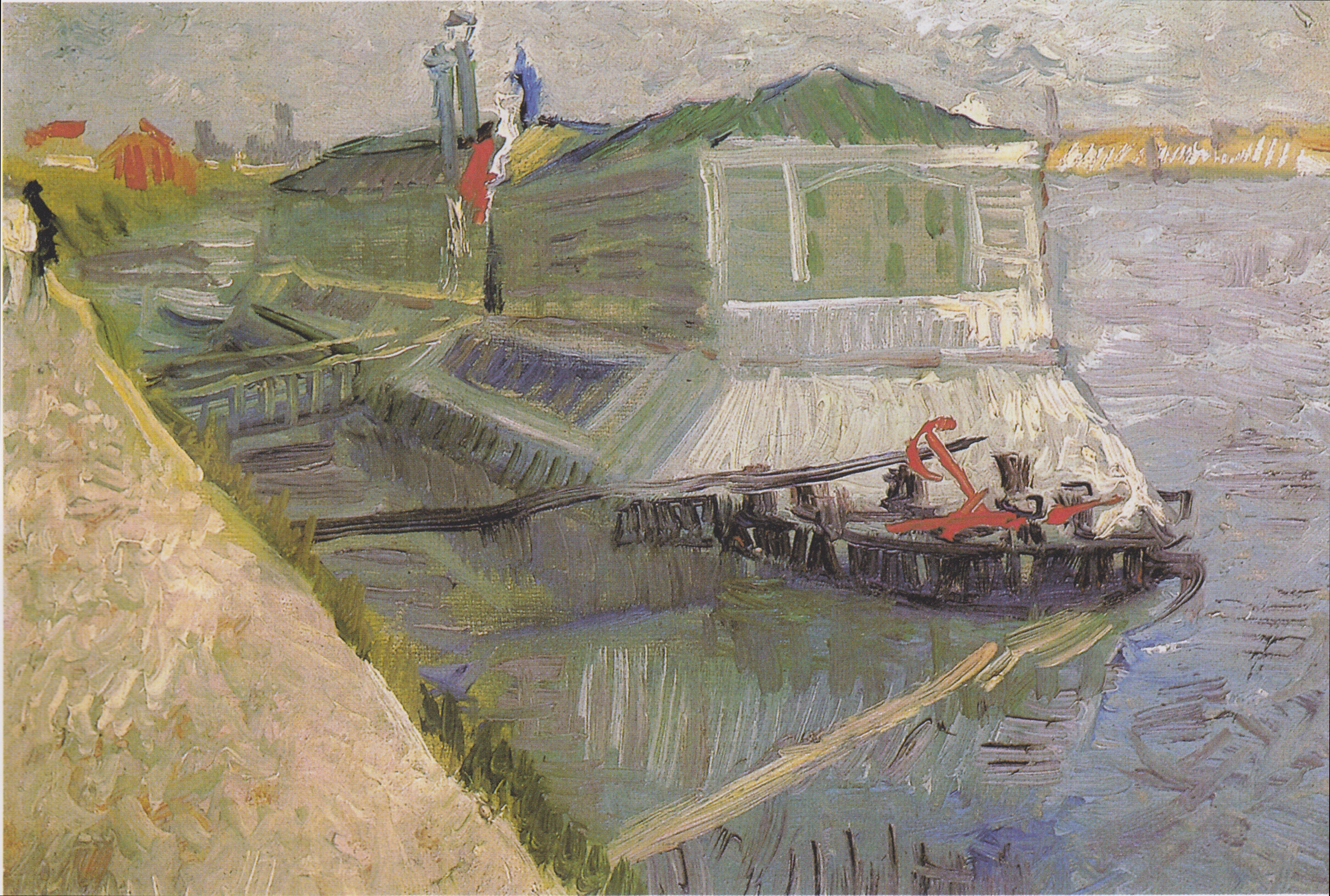 The Laundry Boat on the Seine at Asnières, 1887, by Vincent van Gogh