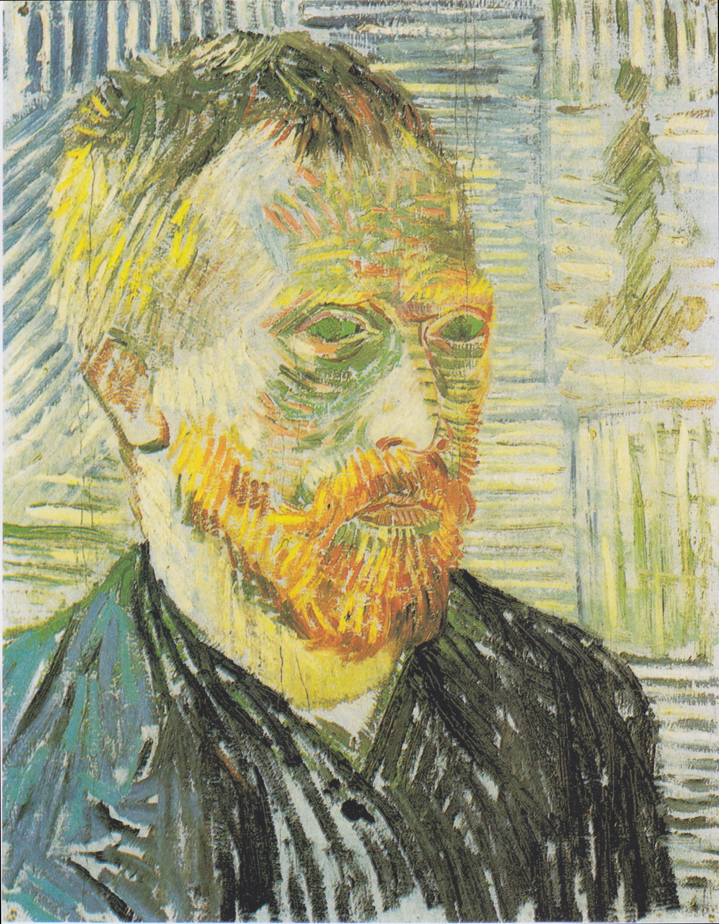 Self-Portrait with Japanese Print, 1887-12, by Vincent van Gogh
