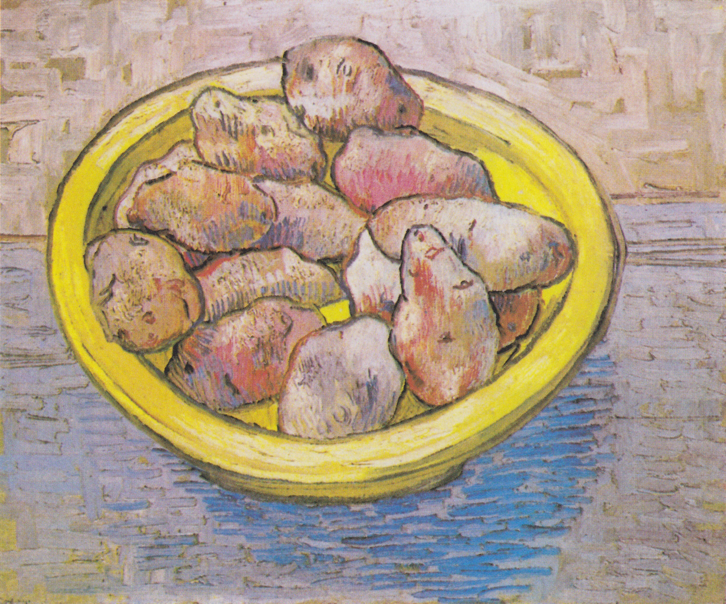 Still Life: Potatoes in a Yellow Dish, 1888-03, by Vincent van Gogh