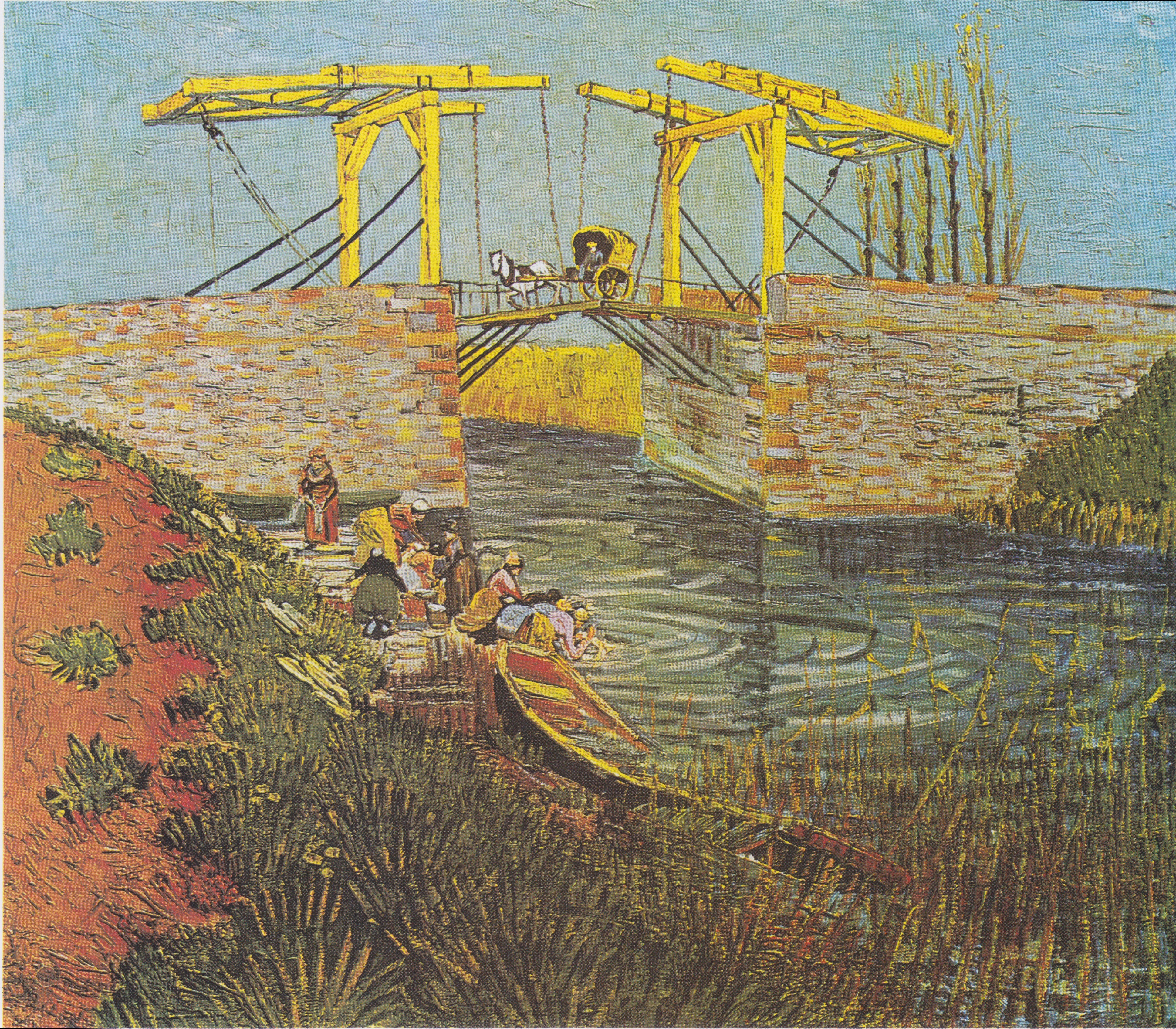 The Langlois Bridge at Arles, 1888-04, by Vincent van Gogh