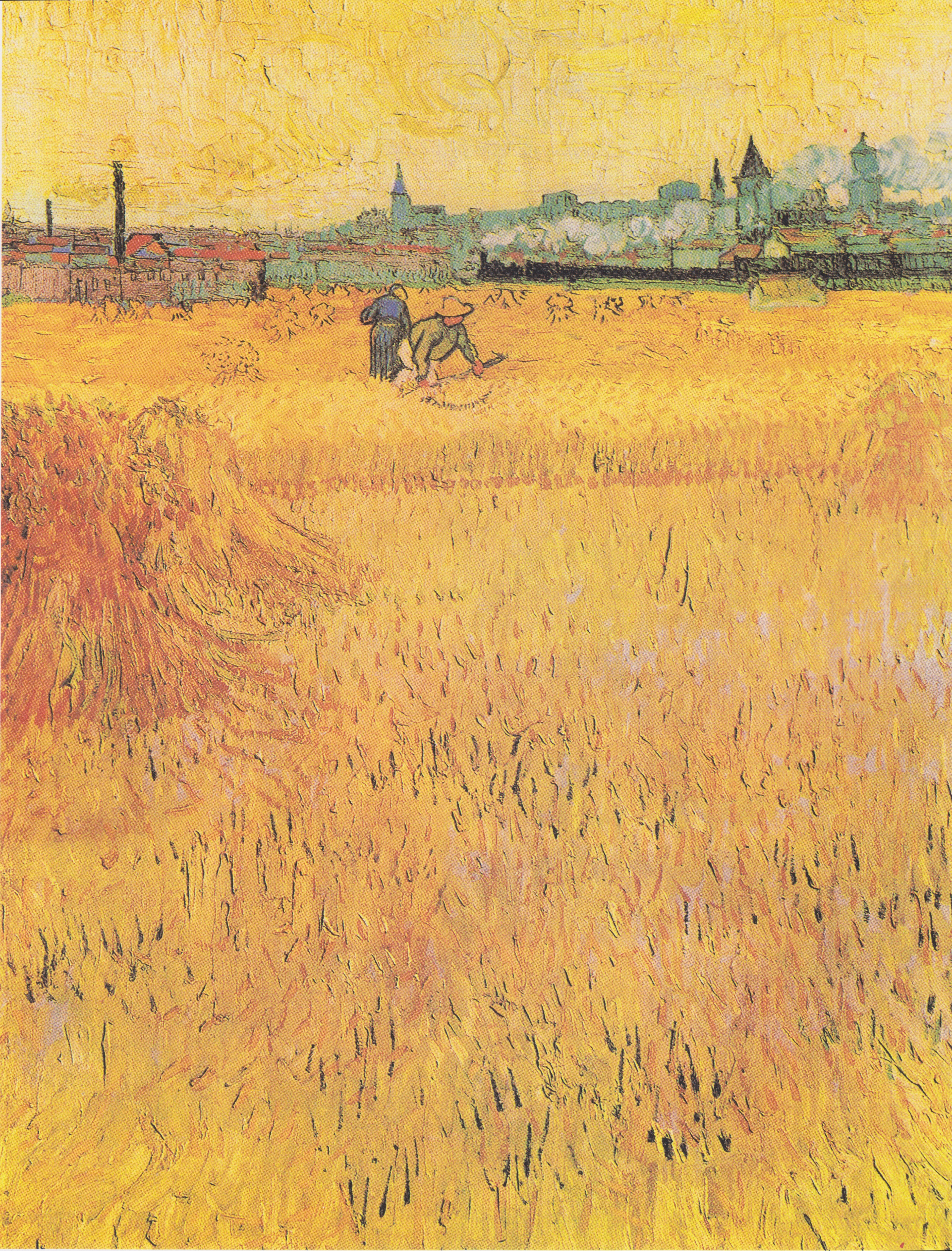 Arles: View from the Wheat Fields, 1888, by Vincent van Gogh