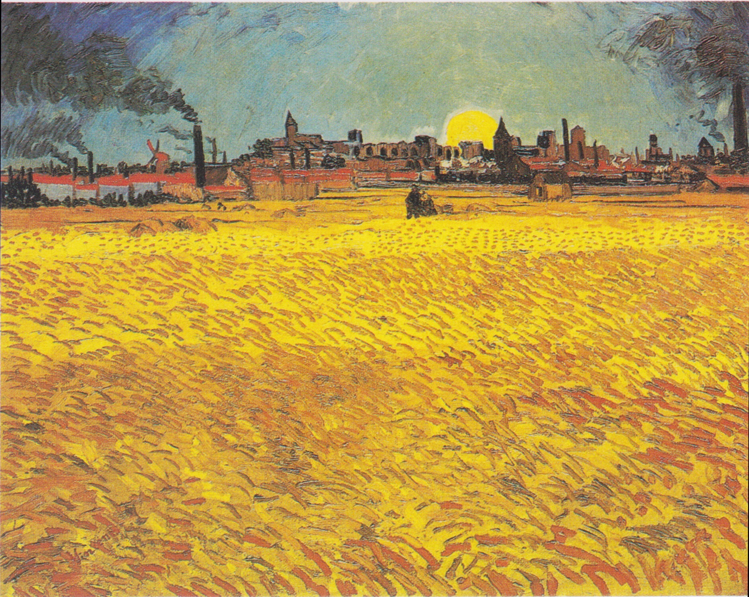 Summer evening in Arles, 1888-06, by Vincent van Gogh