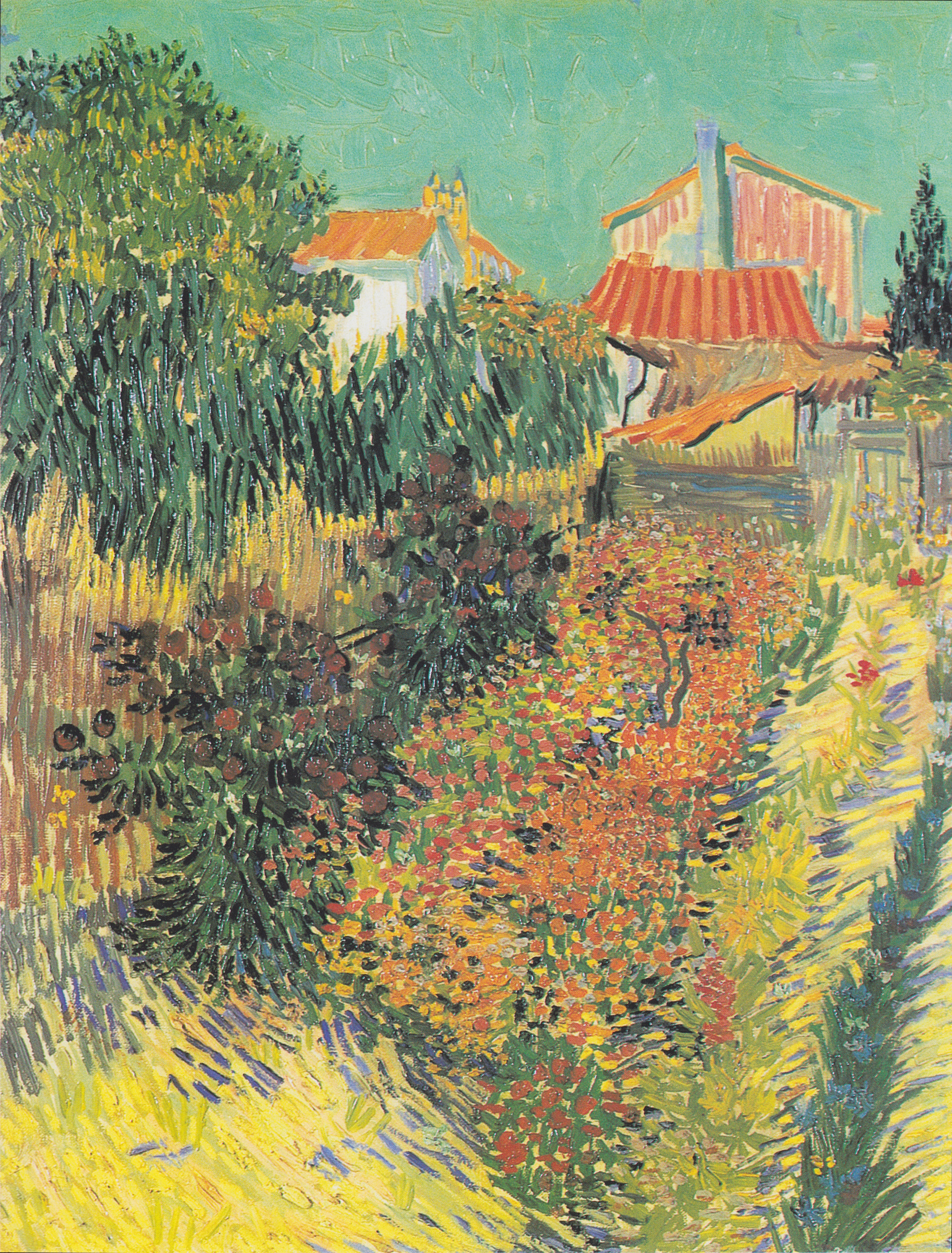 Garden Behind a House, 1888-08, by Vincent van Gogh