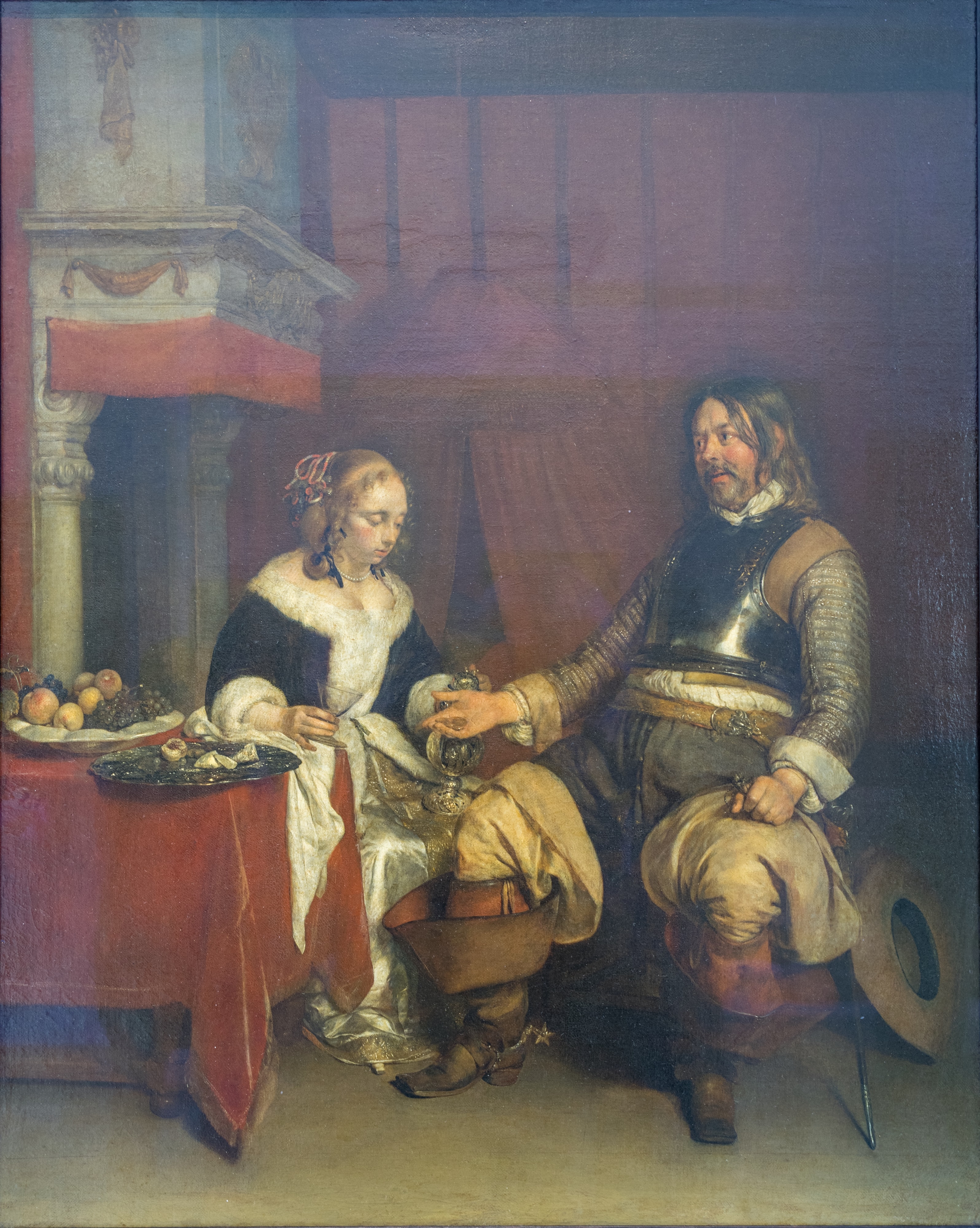 Le Galant Militaire ou jeune femme à laquelle un homme offre de l'argent - Gerard ter Borch by JackyM59