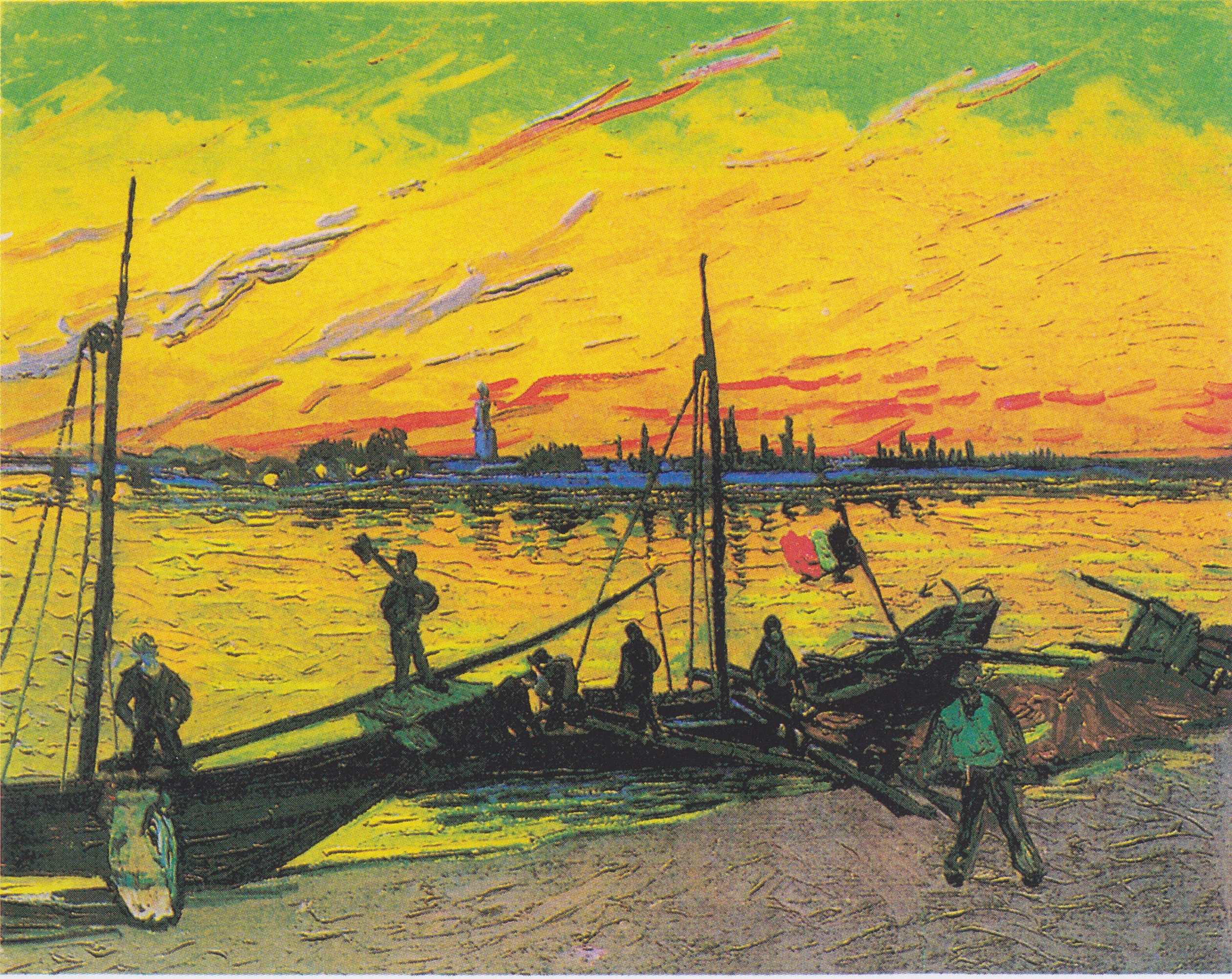Coal Barges, 1888-08, by Vincent van Gogh