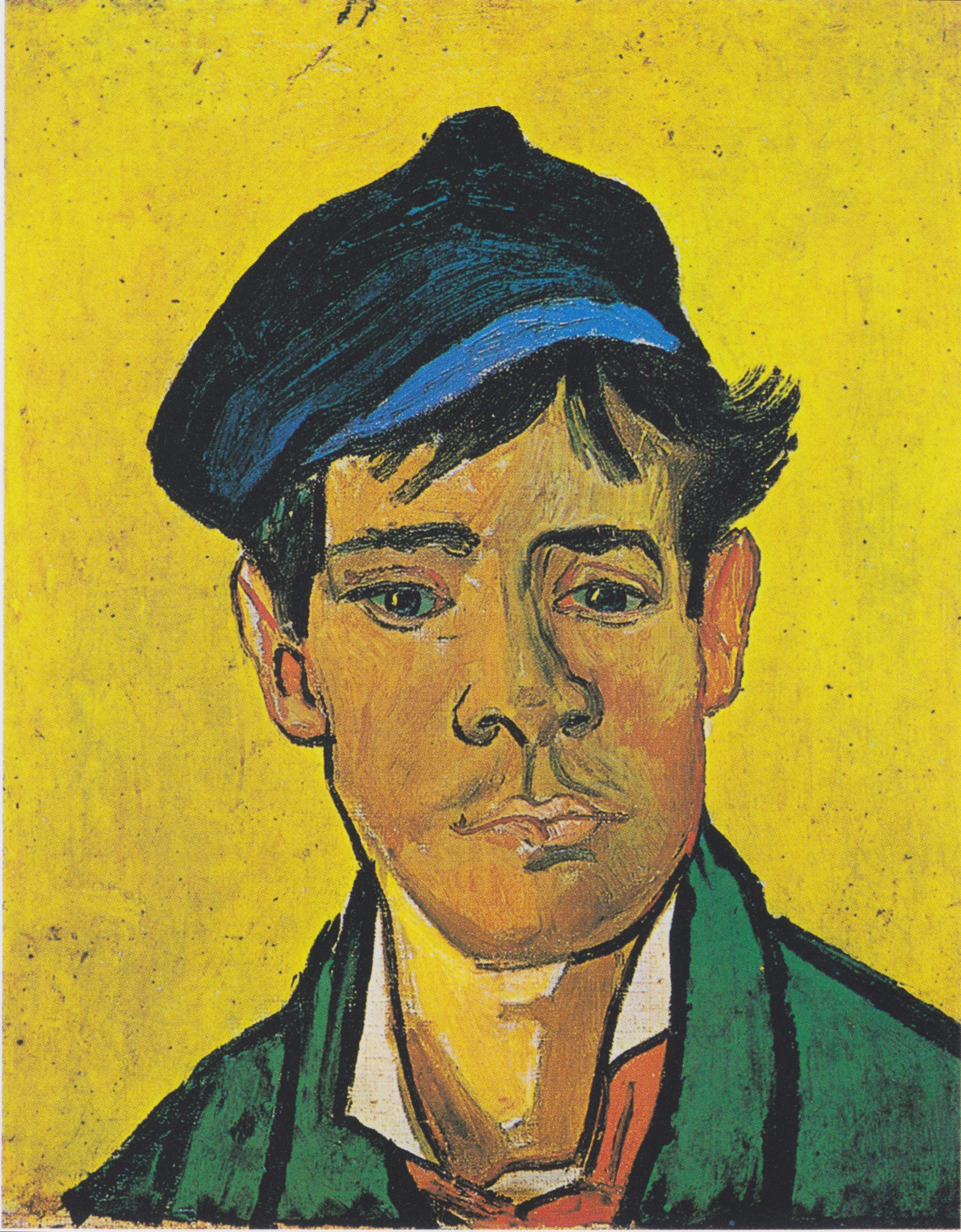 Young man with cap, 1888-12, by Vincent van Gogh