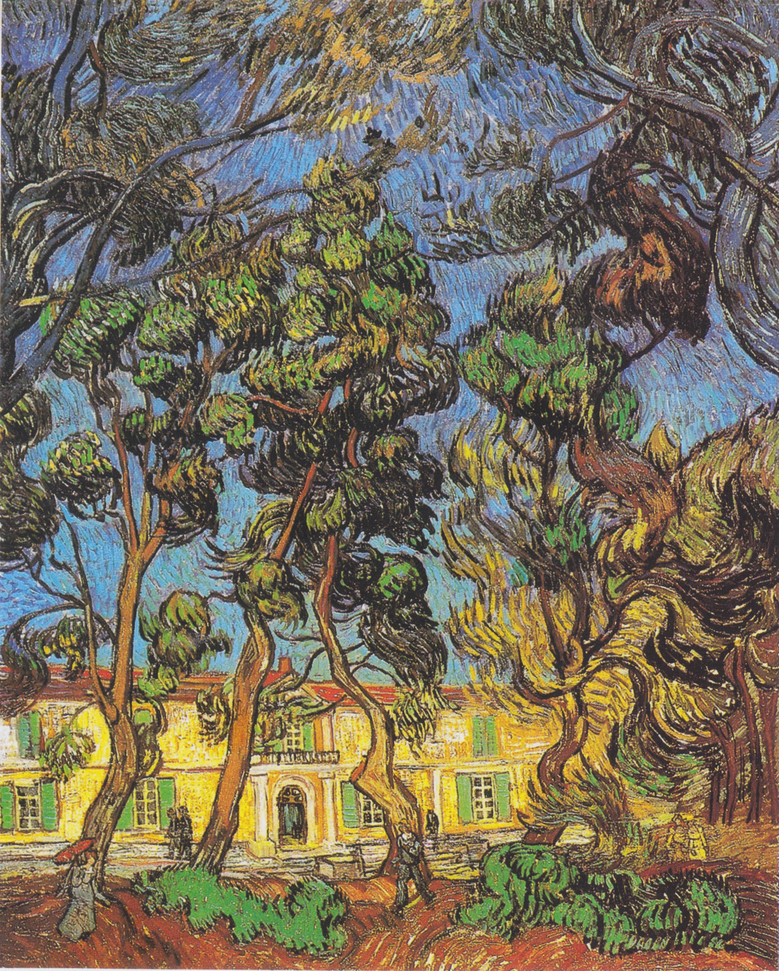 Trees in the Garden of Saint-Paul Hospital, 1889-10, by Vincent van Gogh