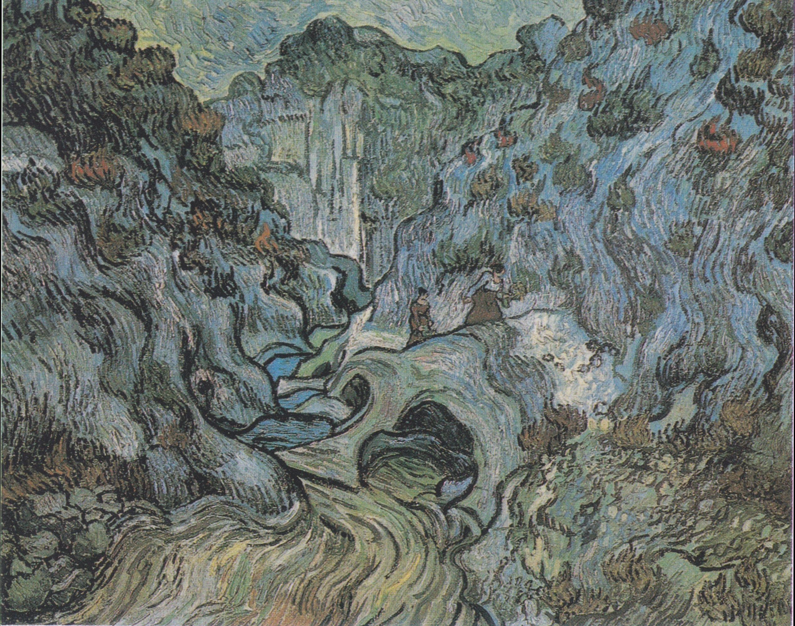 Les Peiroulets Ravine, 1889-12, by Vincent van Gogh