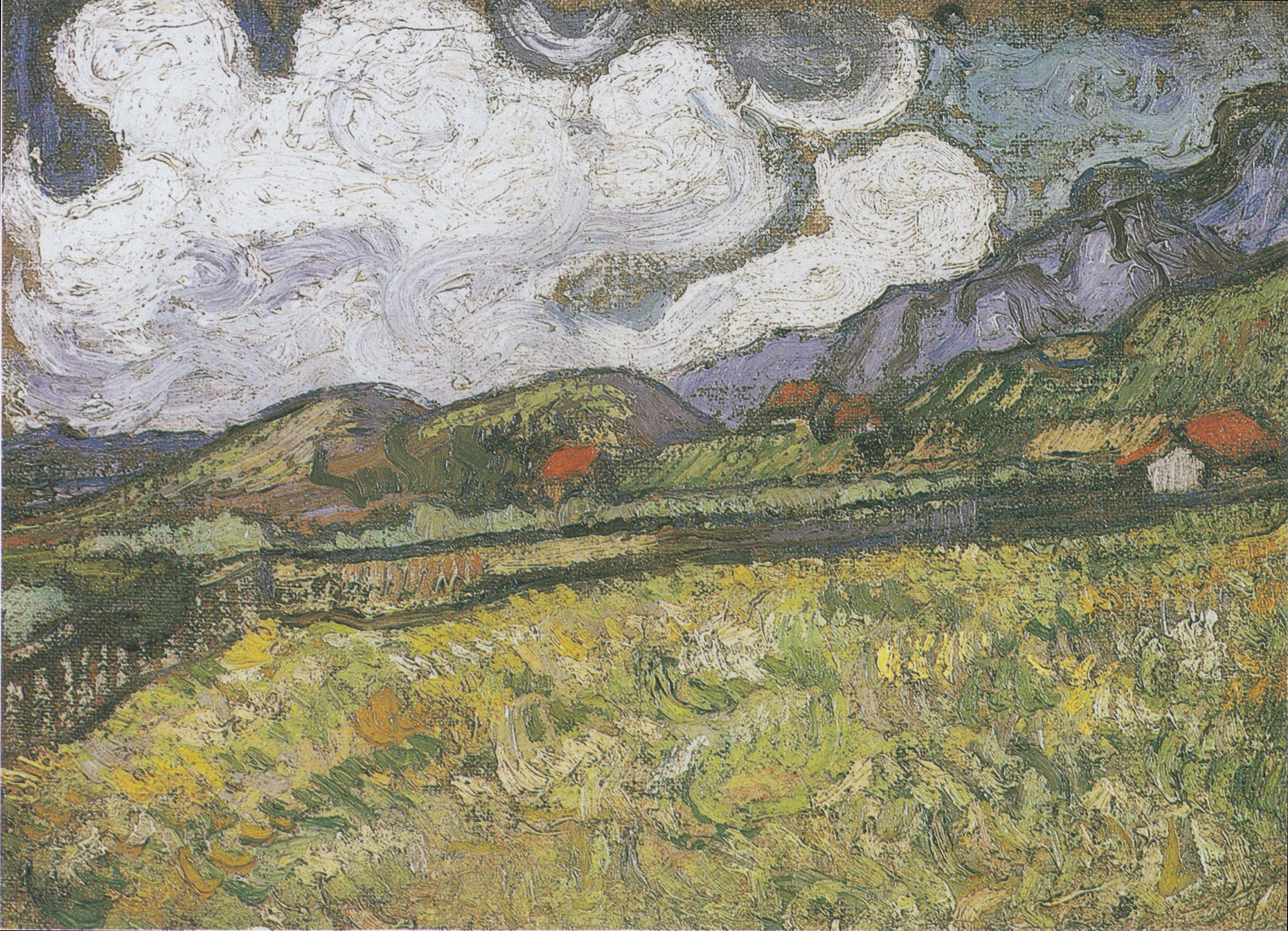 Wheat Field Behind Saint-Paul Hospital, 1889, by Vincent van Gogh