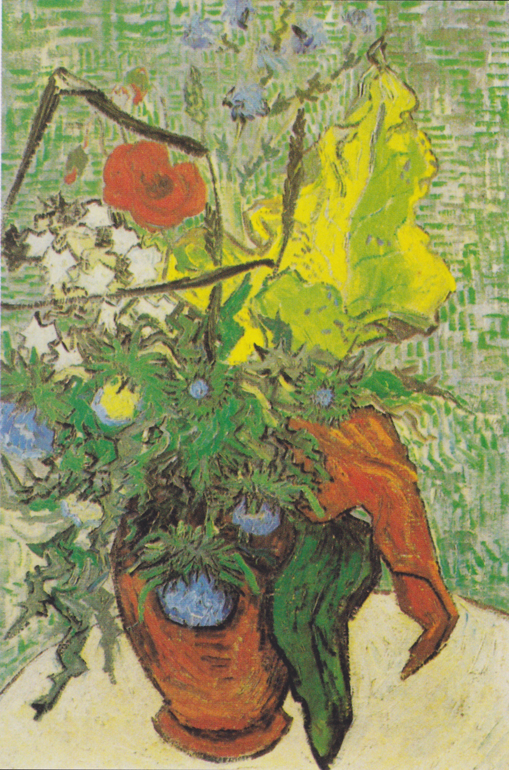 Wild Flowers and Thistles in a Vase, 1890, by Vincent van Gogh
