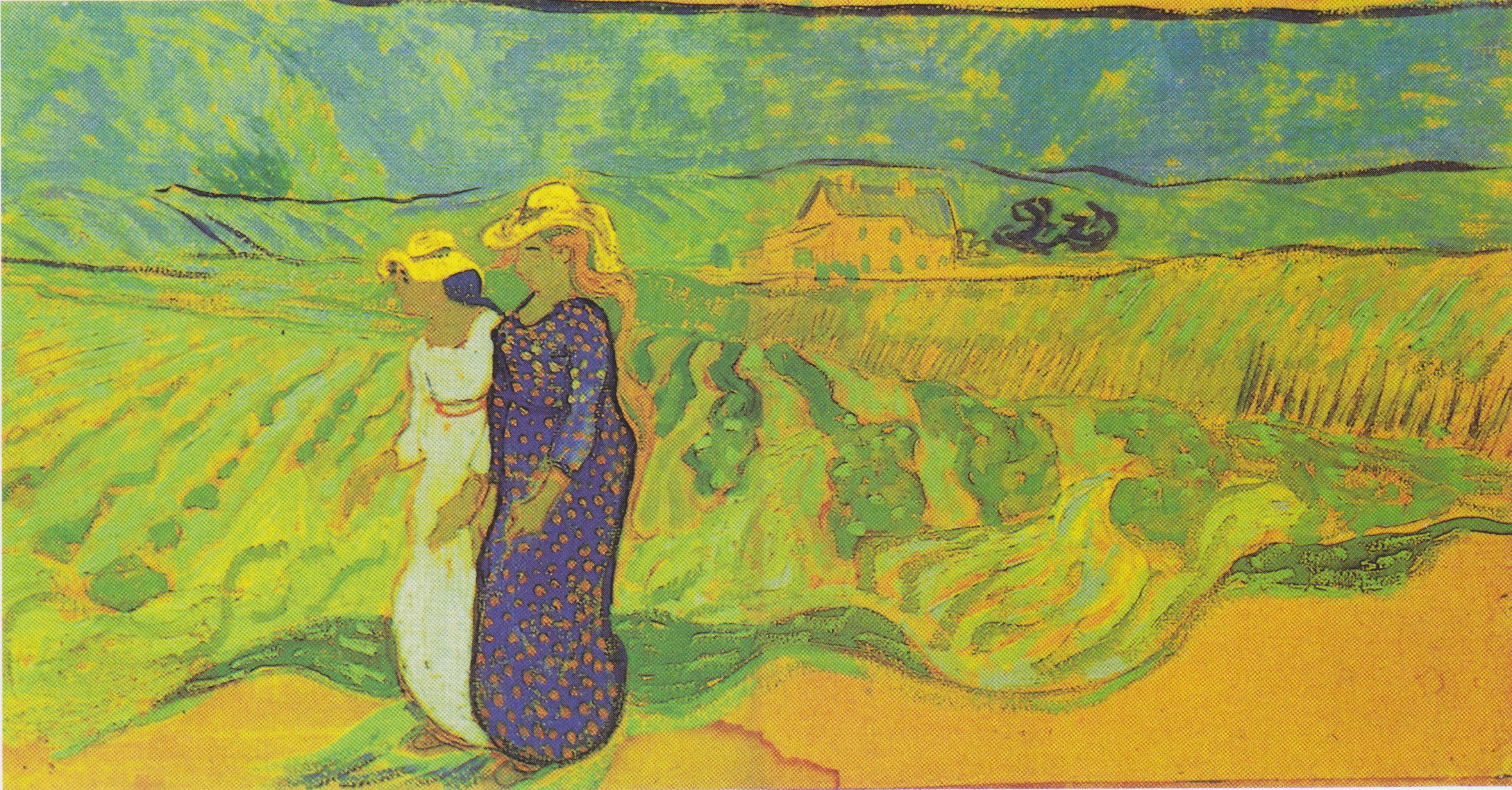 Women Crossing the Fields, 1890, by Vincent van Gogh
