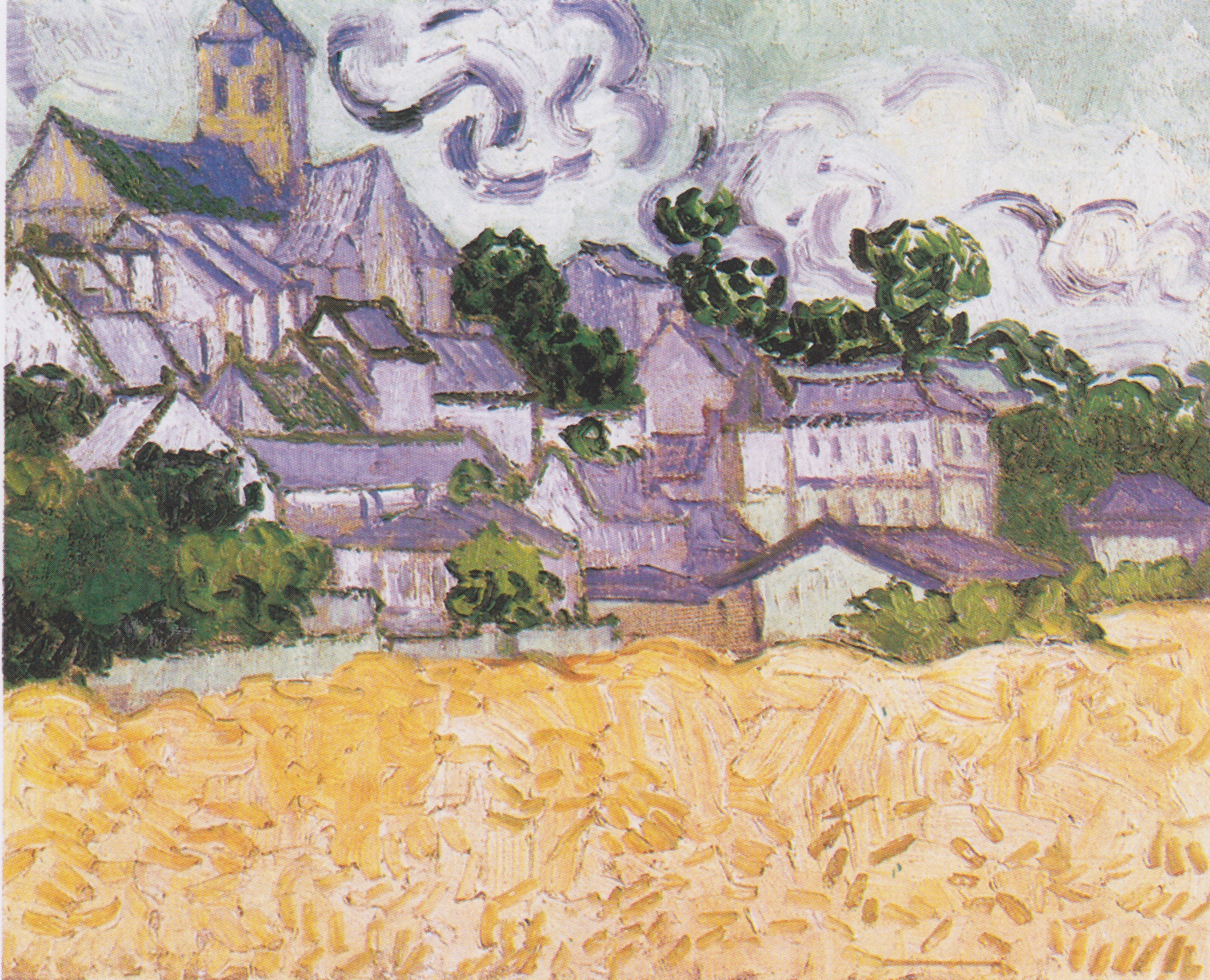 View of Auvers with Church, 1890-07, by Vincent van Gogh